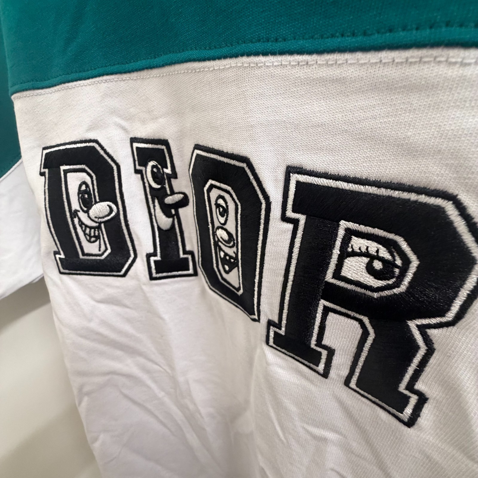 Dior x Kenny Scharf White Green Logo T-Shirt tee Men’s Size Medium Italy