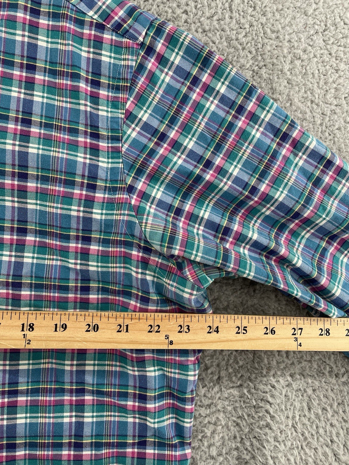 Ralph Lauren Button Down Shirt Mens XL Plaid Long Sleeve Colorful Classic Fit