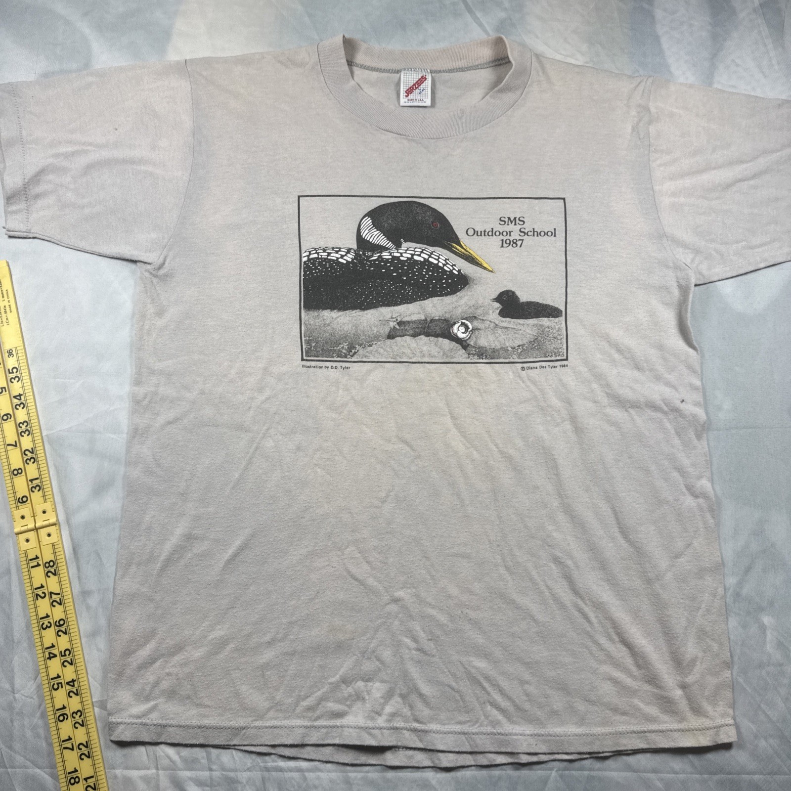 Vintage SMS Outdoor School T Shirt 1987 Single Stitch Jerzees