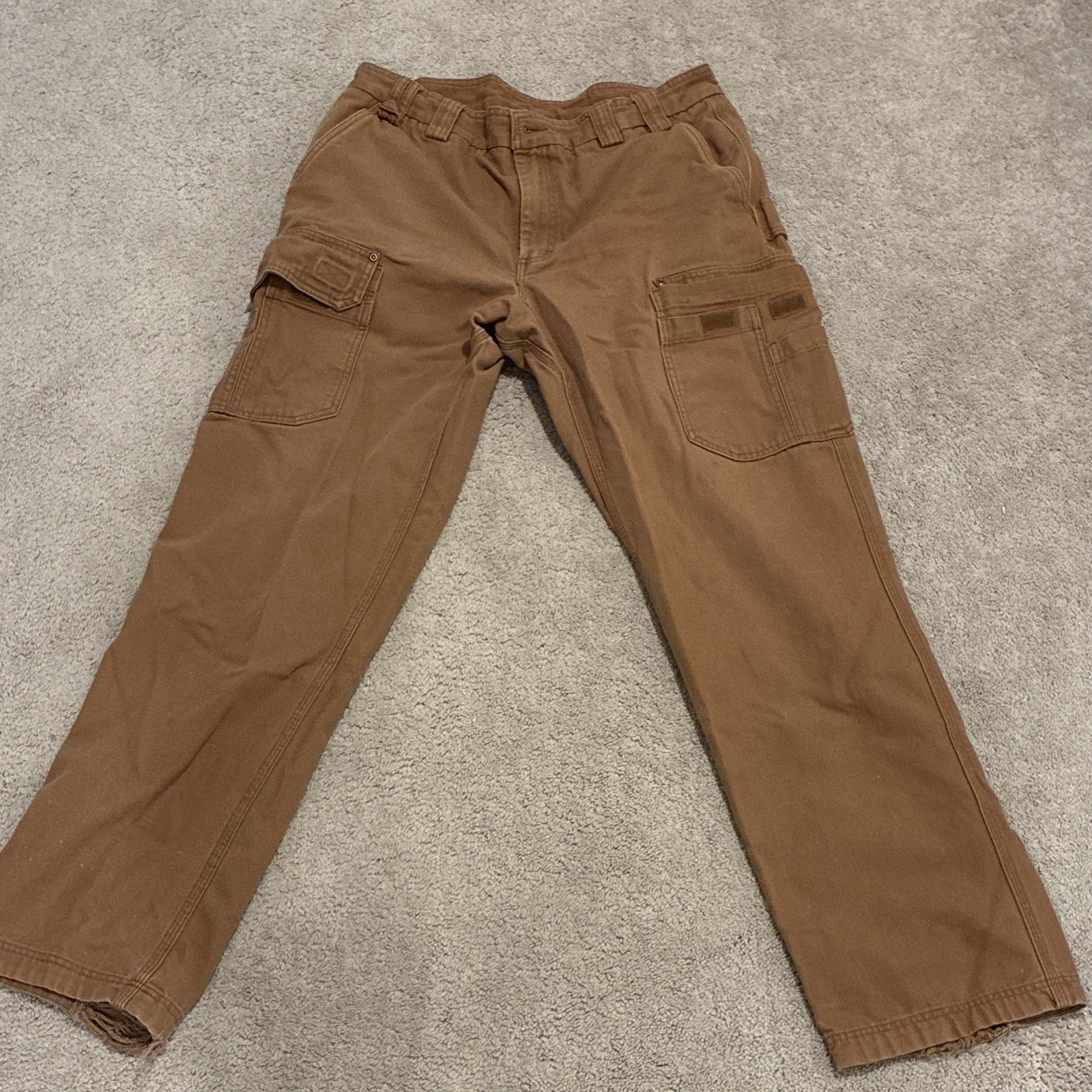 Duluth Trading Co Men’s Fire Hose Cargo Work Pants Tan, Khaki Brown, 38×36