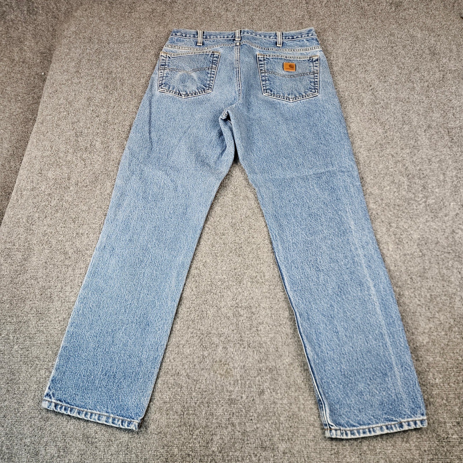 Carhartt B18 DST Traditional Fit Straight Leg Blue Denim Jeans Mens 34×30