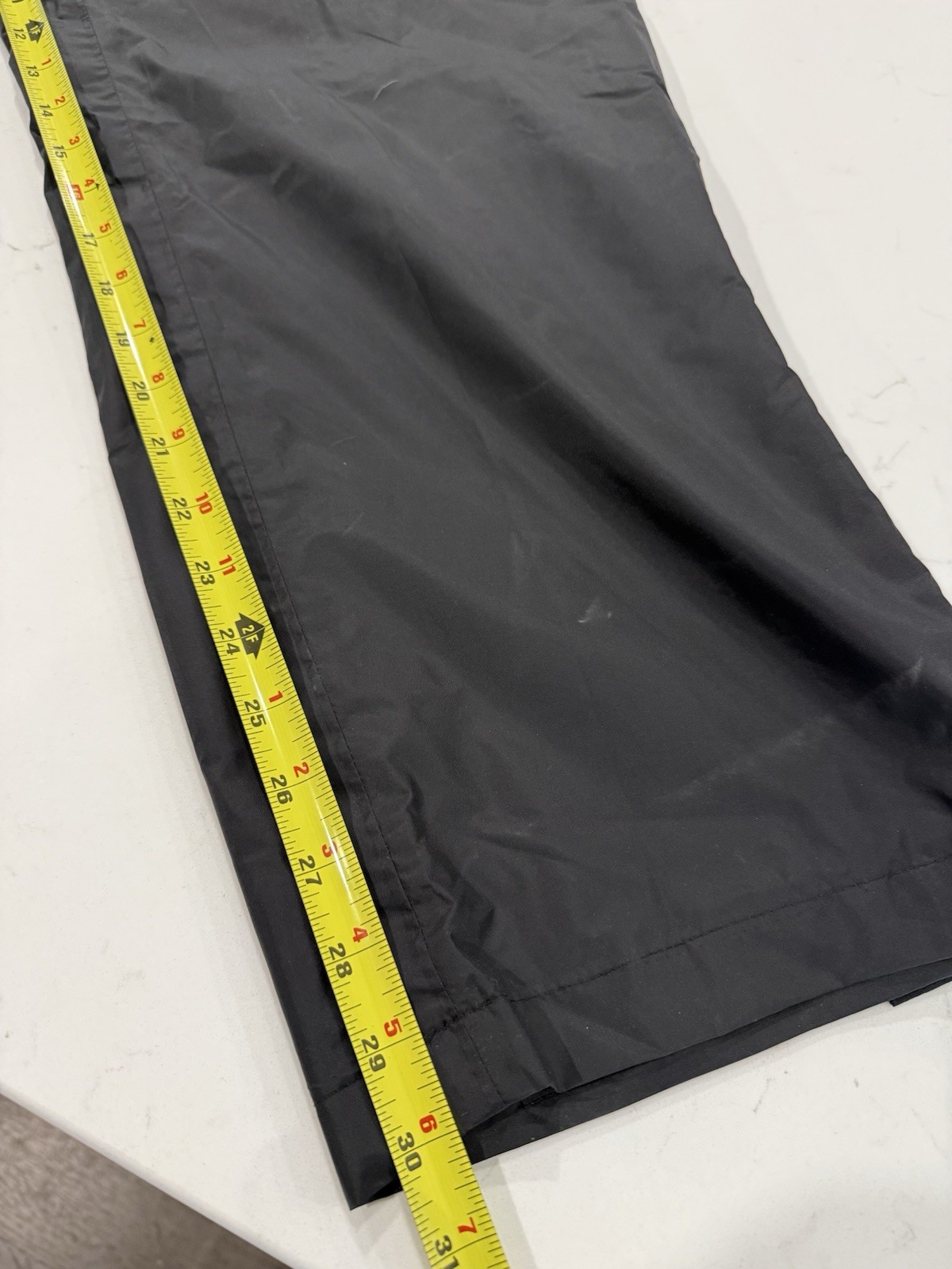 33000 ft Mens XL Black Adj. Ankle Zip Drawstring Waterproof Pants Zip Pock NWT