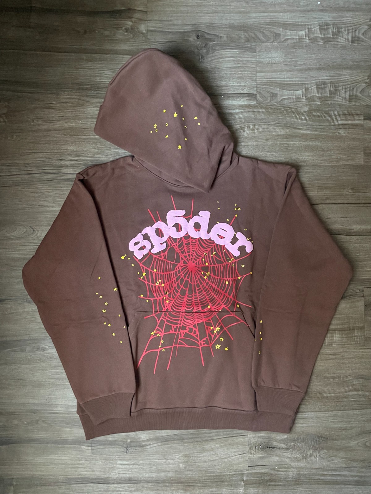 *BRAND NEW* Spider Worldwide Web Hoodie Brown FREE Shipping🚚💨 (Size L)