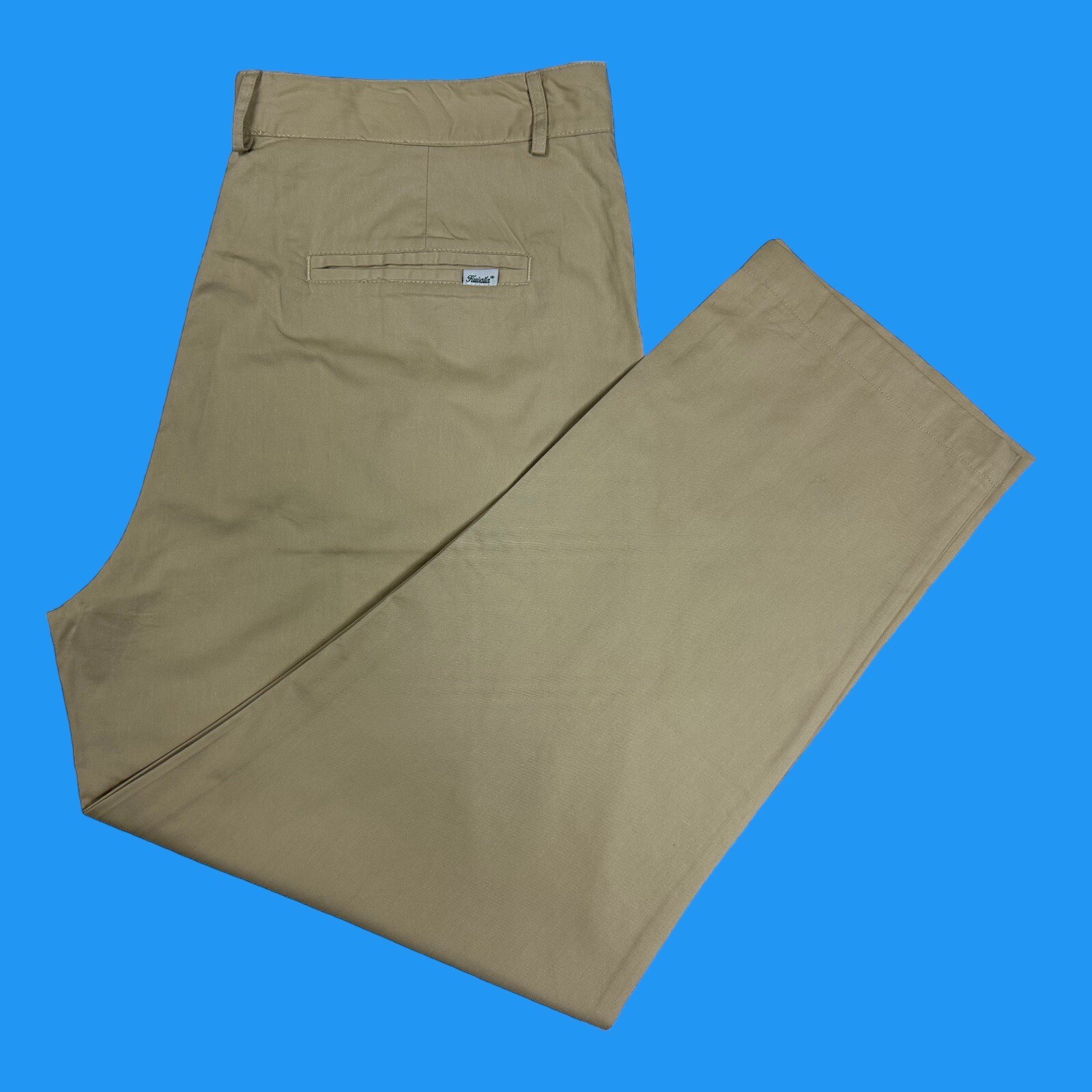 Kuwalla Tee Mens Size 38×28 XL Straight Leg Stretch Casual Beige Chino Pants
