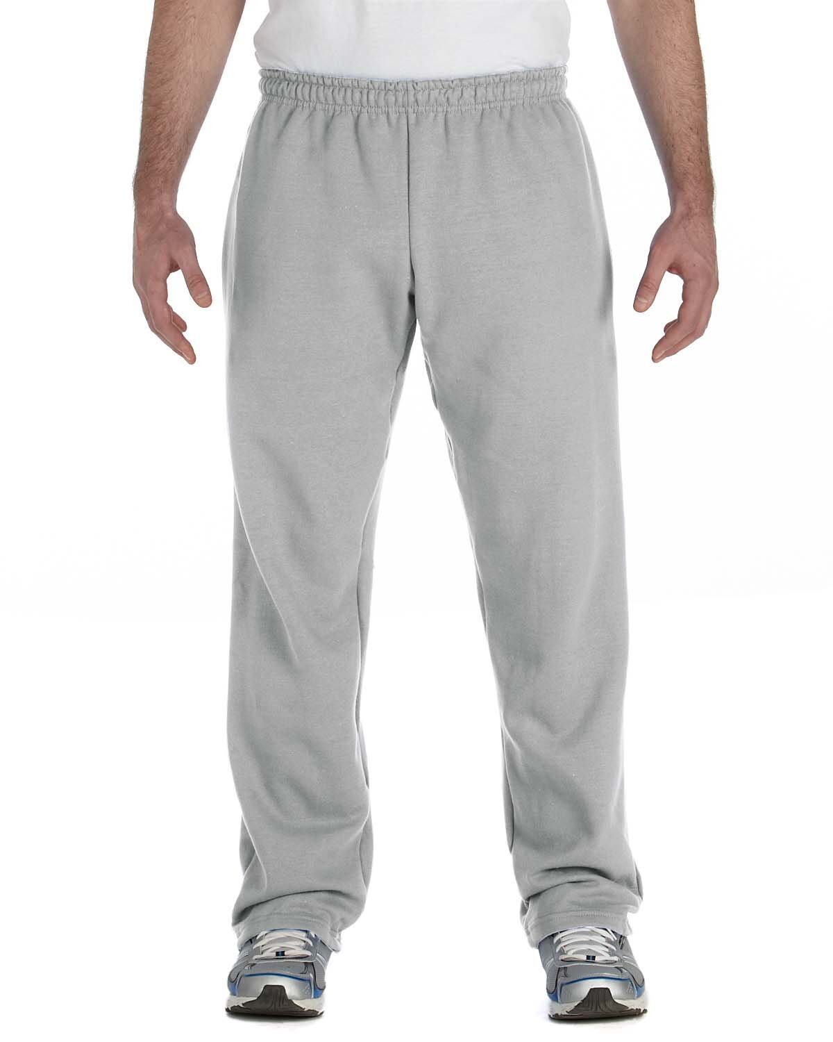 Gildan G184 Adult Heavy Blend Open Bottom Sweatpants Covered Elastic Waistband