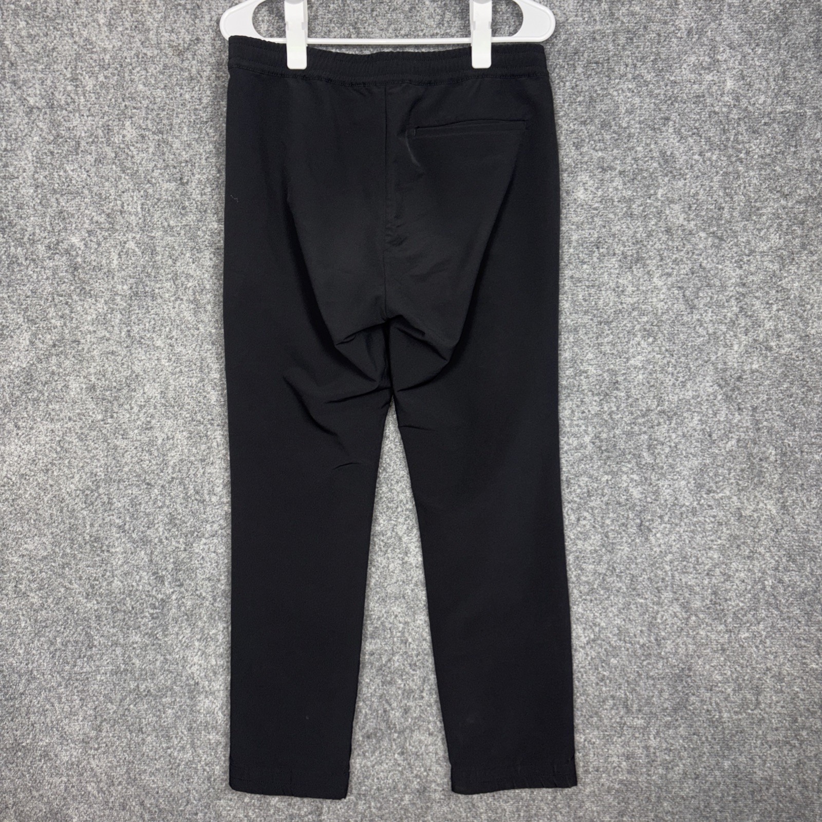 UNQLO Pants Mens Size S Black Jogger Drawstring Zip Elastic Waist Casual