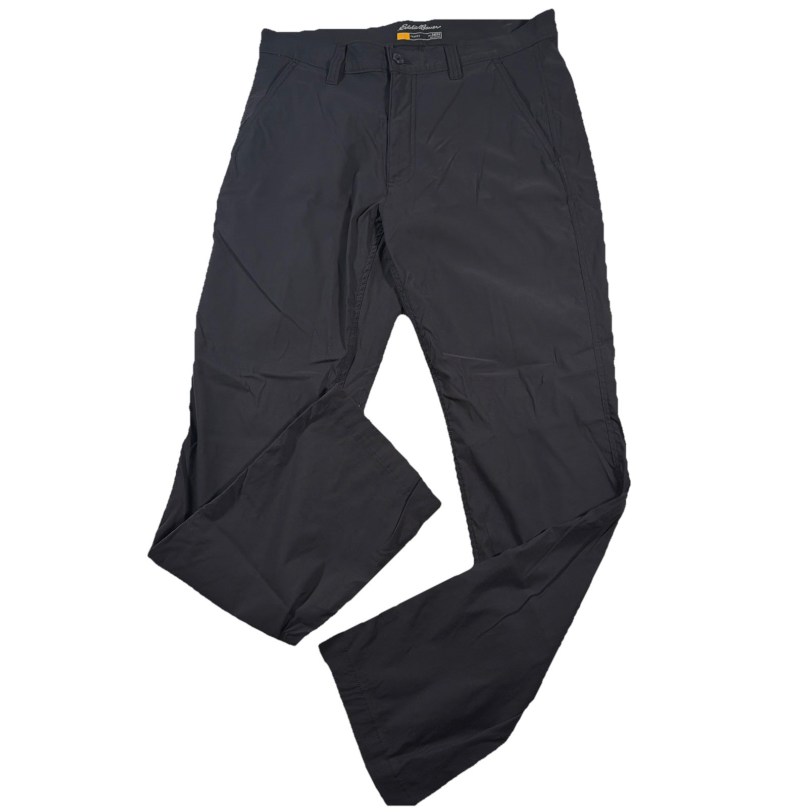 Eddie Bauer Travex Pants Mens 34×34 Black Nylon Stretch Hiking Tech Pocket