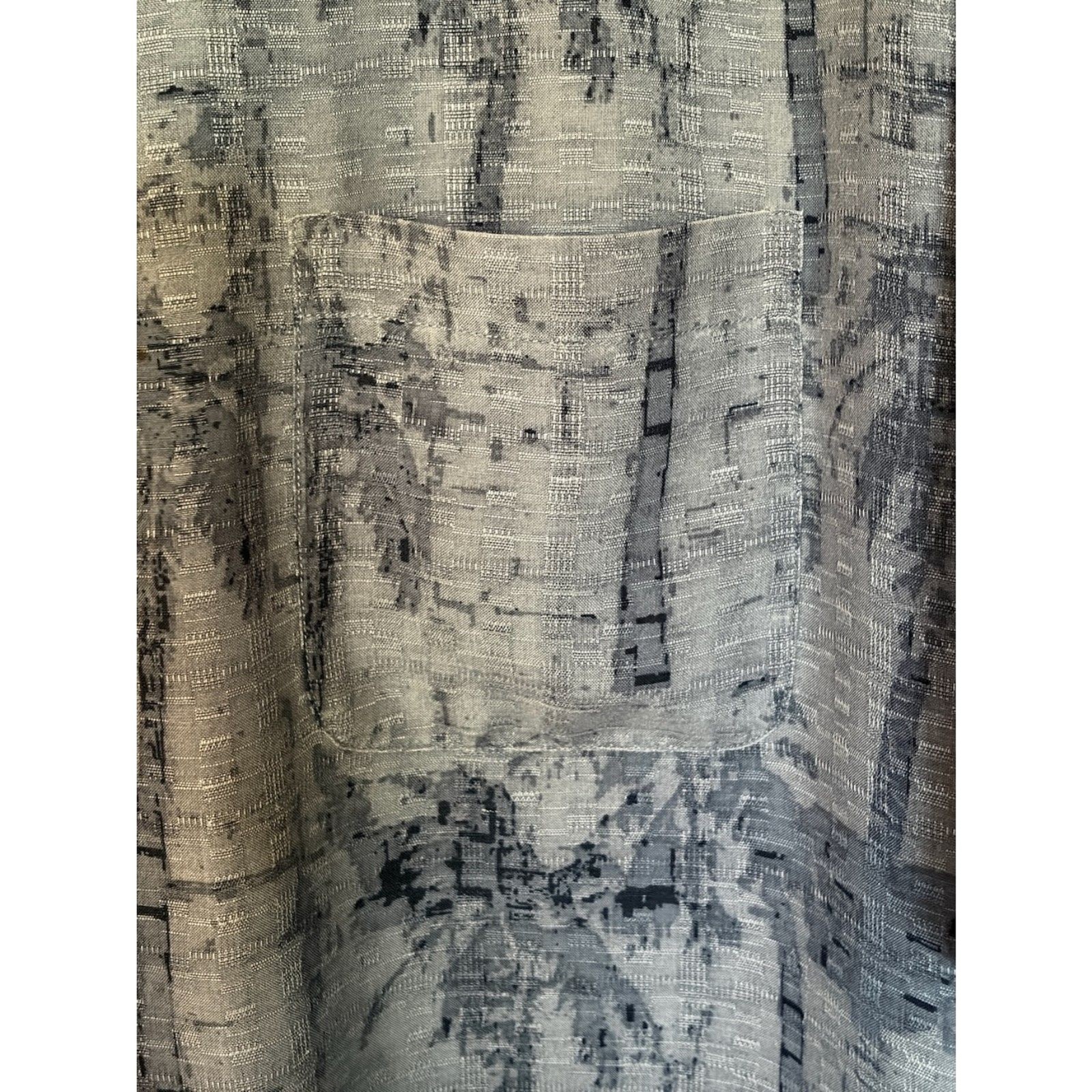 Haggar 100% Silk Palm Print Camp Shirt Men’s Large Blue Hawaiian Cruise Wear