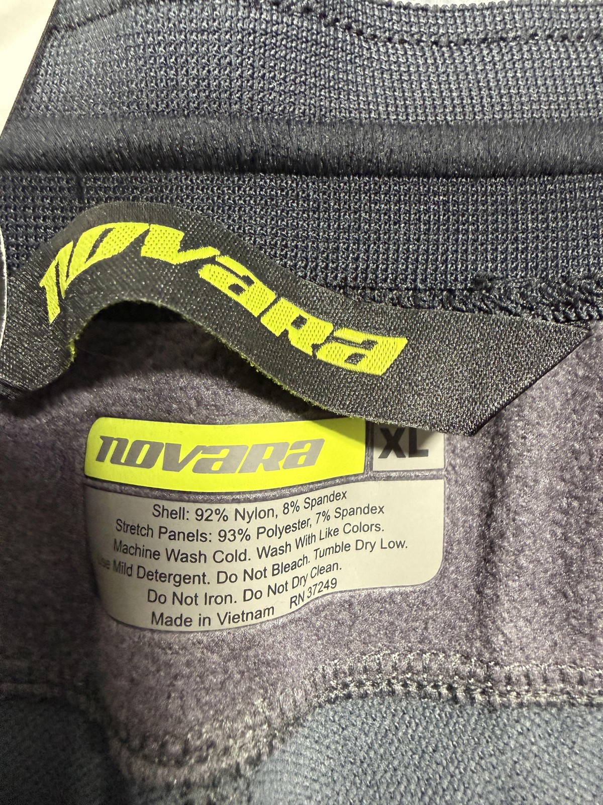 Novara Headwind Rain Pants Mens XL Black Softshell Cycling Bike Wind Resistant