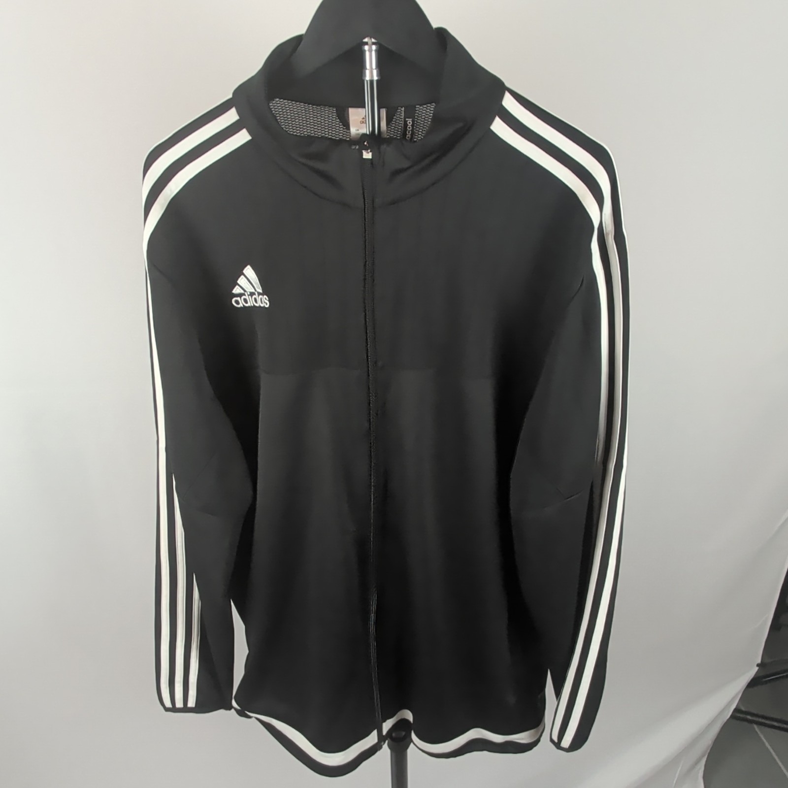 adidas ClimaCool Full Zip Track Jacket Black/White 3-Stripe Men’s 2XL