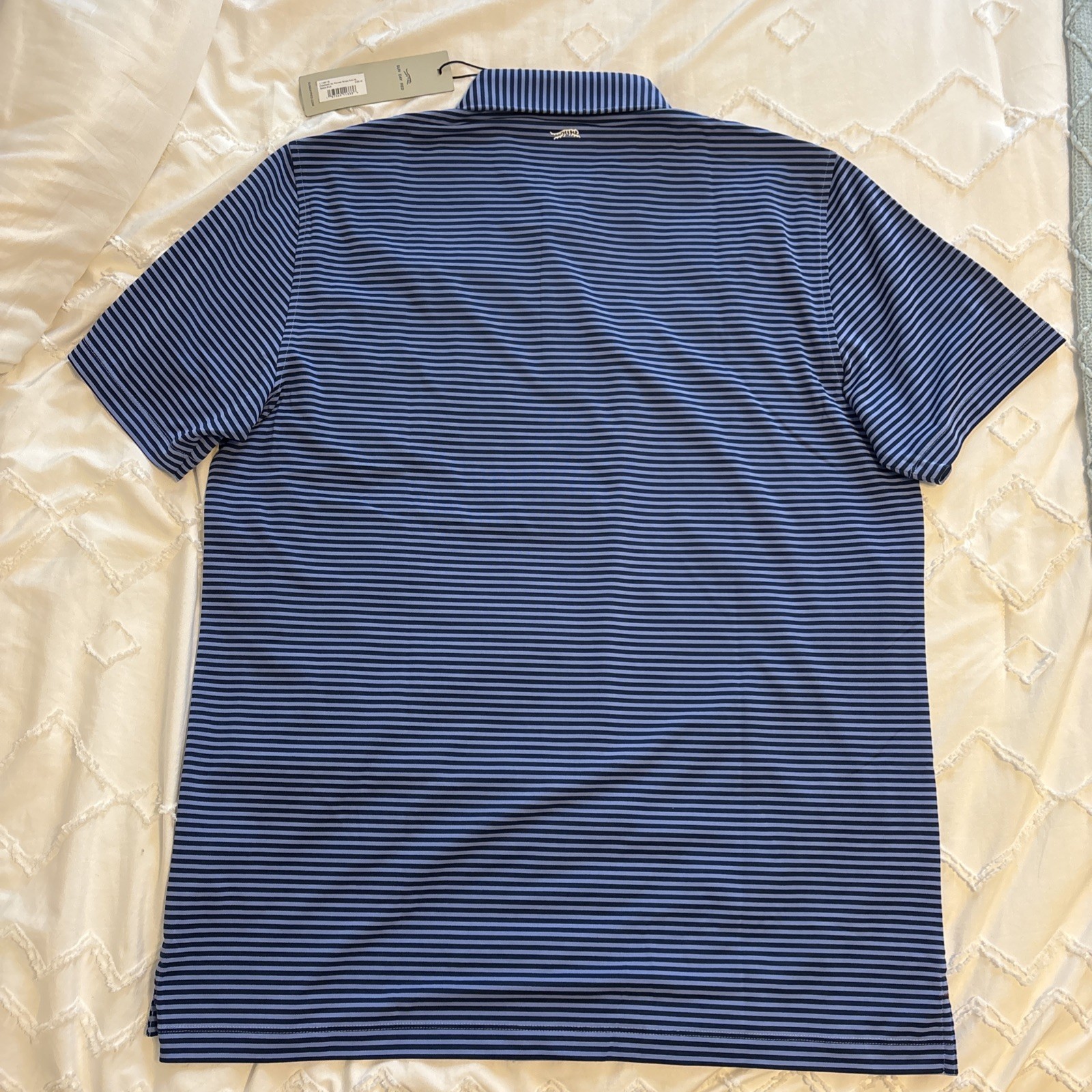 Sun Day Red Pioneer Stripe Polo Estate Blue M Short Sleeve Collared Men’s Logo