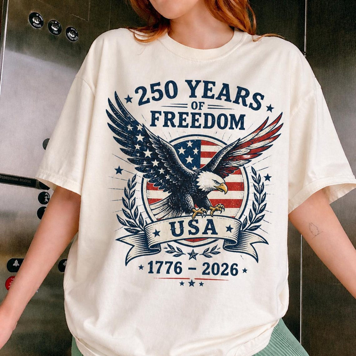 American Eagle Shirt Freedom Since 1776 USA 250 Anniversary