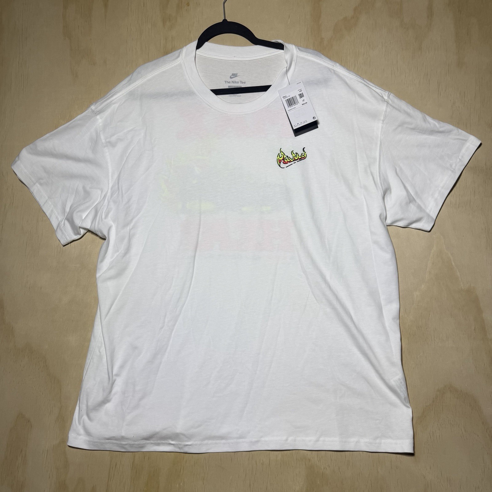 Nike Air Max Heat Graphic T Shirt Men’s XXL White Flame Logo NWT Streetwear