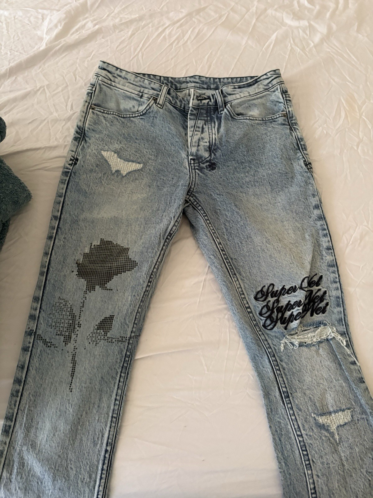 Ksubi Van Winkle Men’s Distressed Jeans 31 x 32 Blue