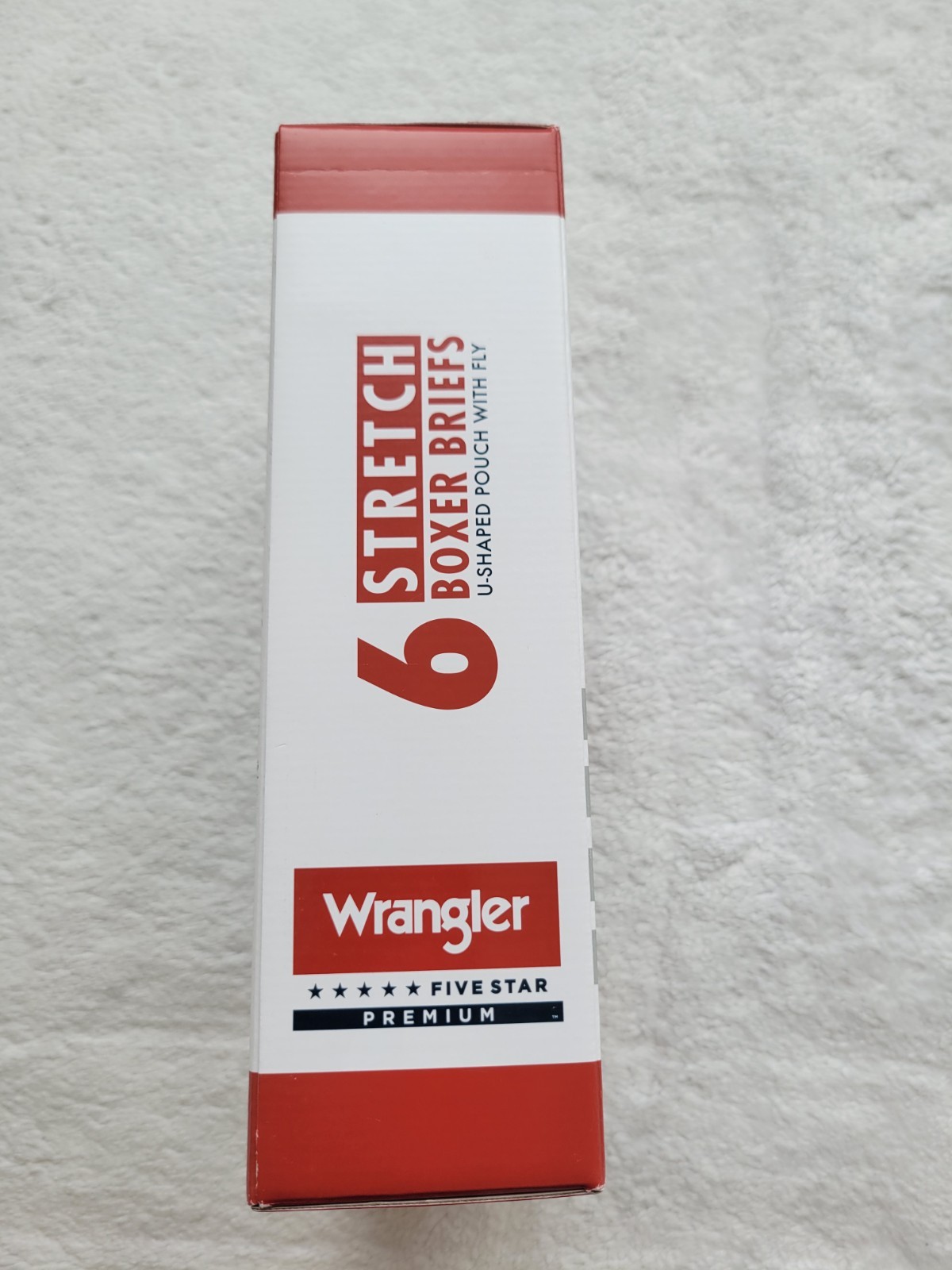Wrangler Cotton Stretch Boxer Briefs U-Shaped Pouch with Fly. Size Small. 6 Pk!