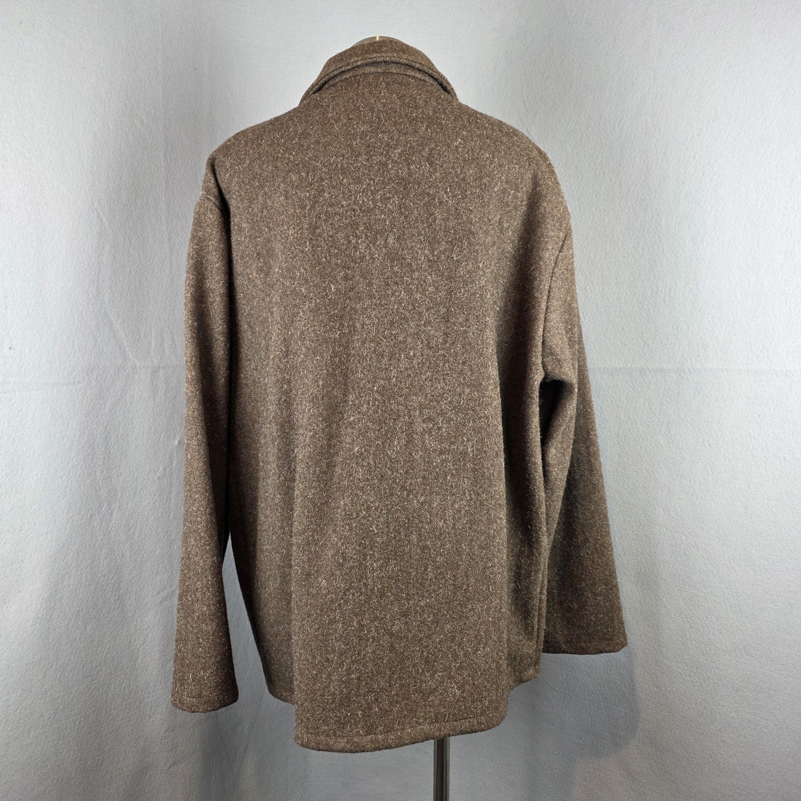 LE LABOUREUR Mens Size 4 (XL) Wool 5 Button Close Brown Work Barn Coat Jacket