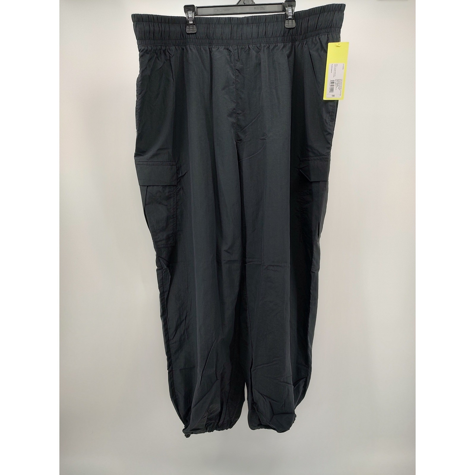 All in Motion Mens Black Cargo Jogger Pants Nylon Athletic Trousers Size 1X New