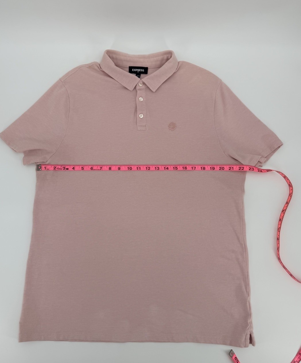 Express Modal Blend Pink Collared Cotton Short Sleeve Polo Shirt XL