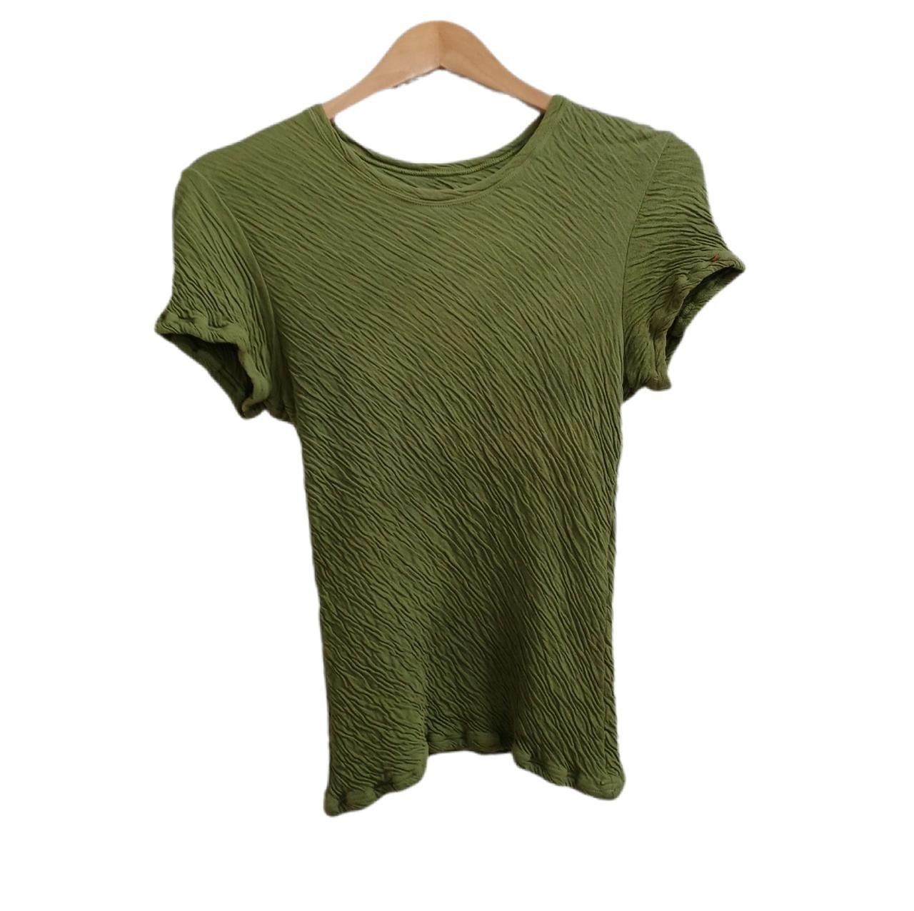 HAAT HEART Green Cotton T-Shirt, Crew Neck, Unisex, Size Unknown