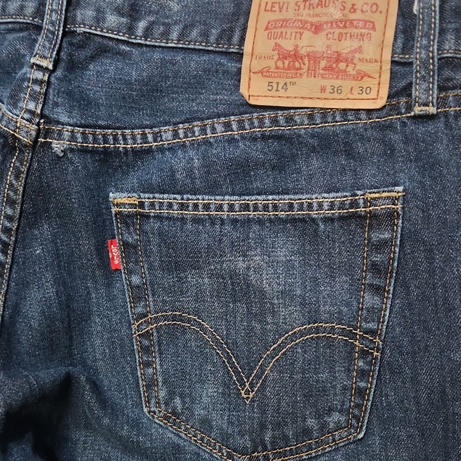 VINTAGE Levi’s Men’s 500 Series 514 Slim Straight Dark Wash Blue Denim Jeans