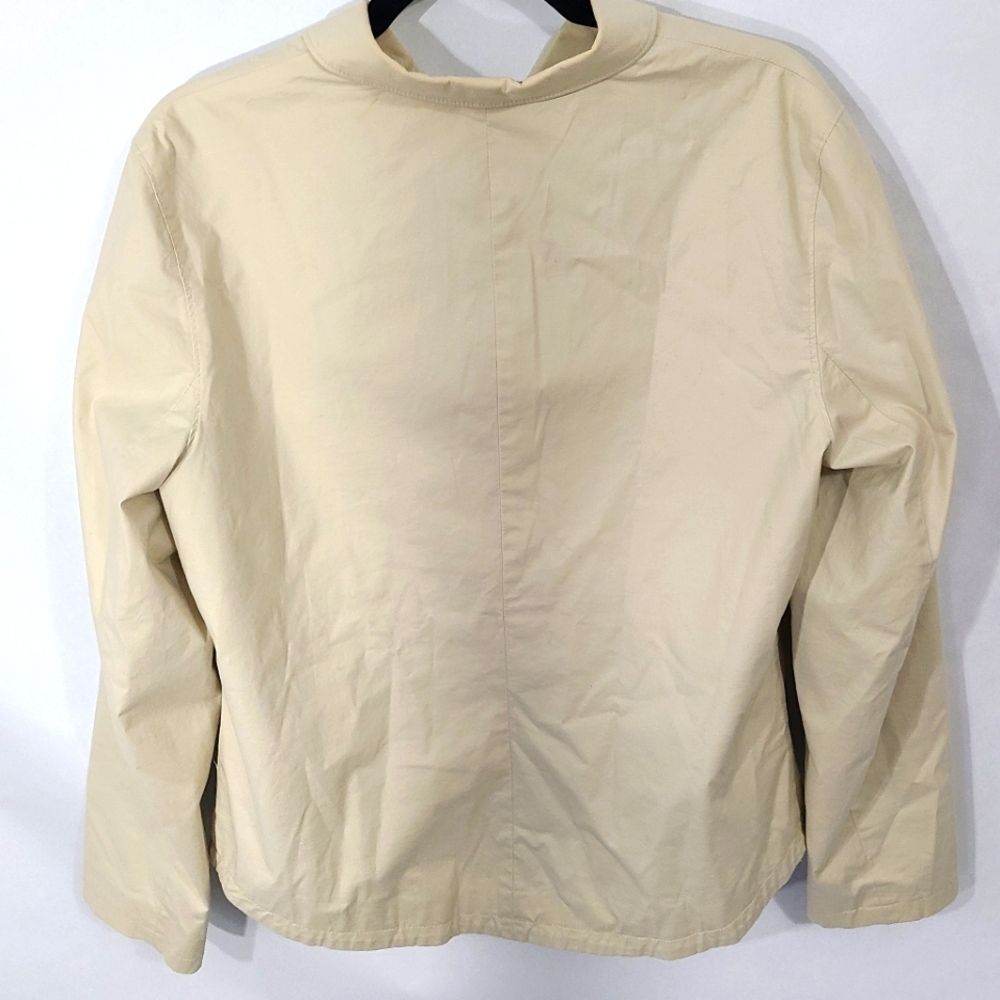 Gap Khaki Jacket Size Large L Full Zip Cream Utility Jacket Rn 54023