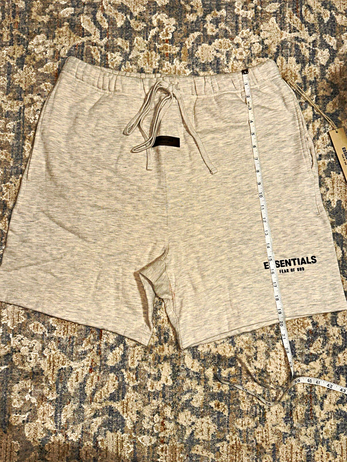 Essentials Fear of God Men’s Gray Cotton Fleece Sweat Shorts #37