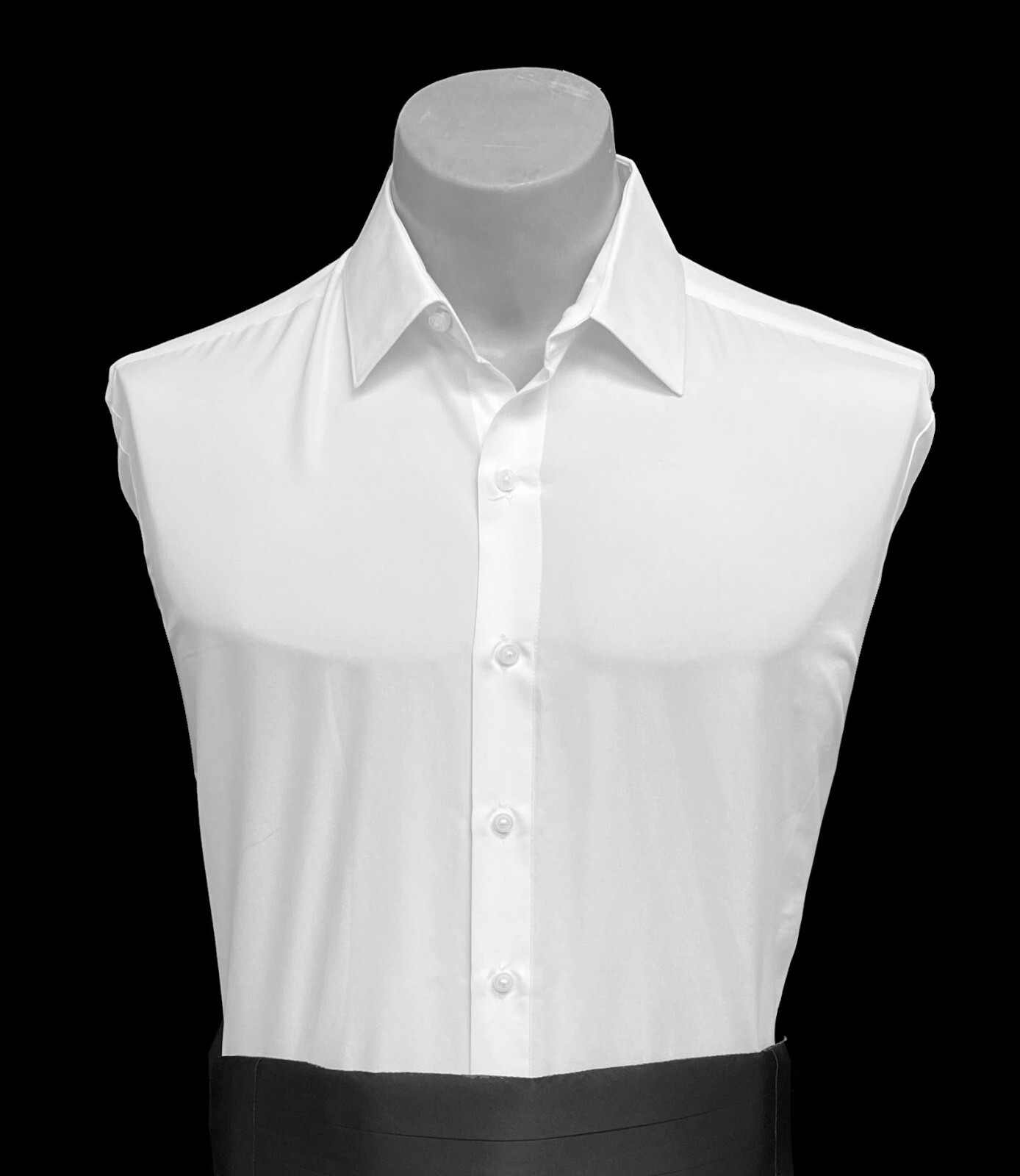 Men’s White Tuxedo Dress Shirt Point Collar Laydown Large (16-16.5) 36/37