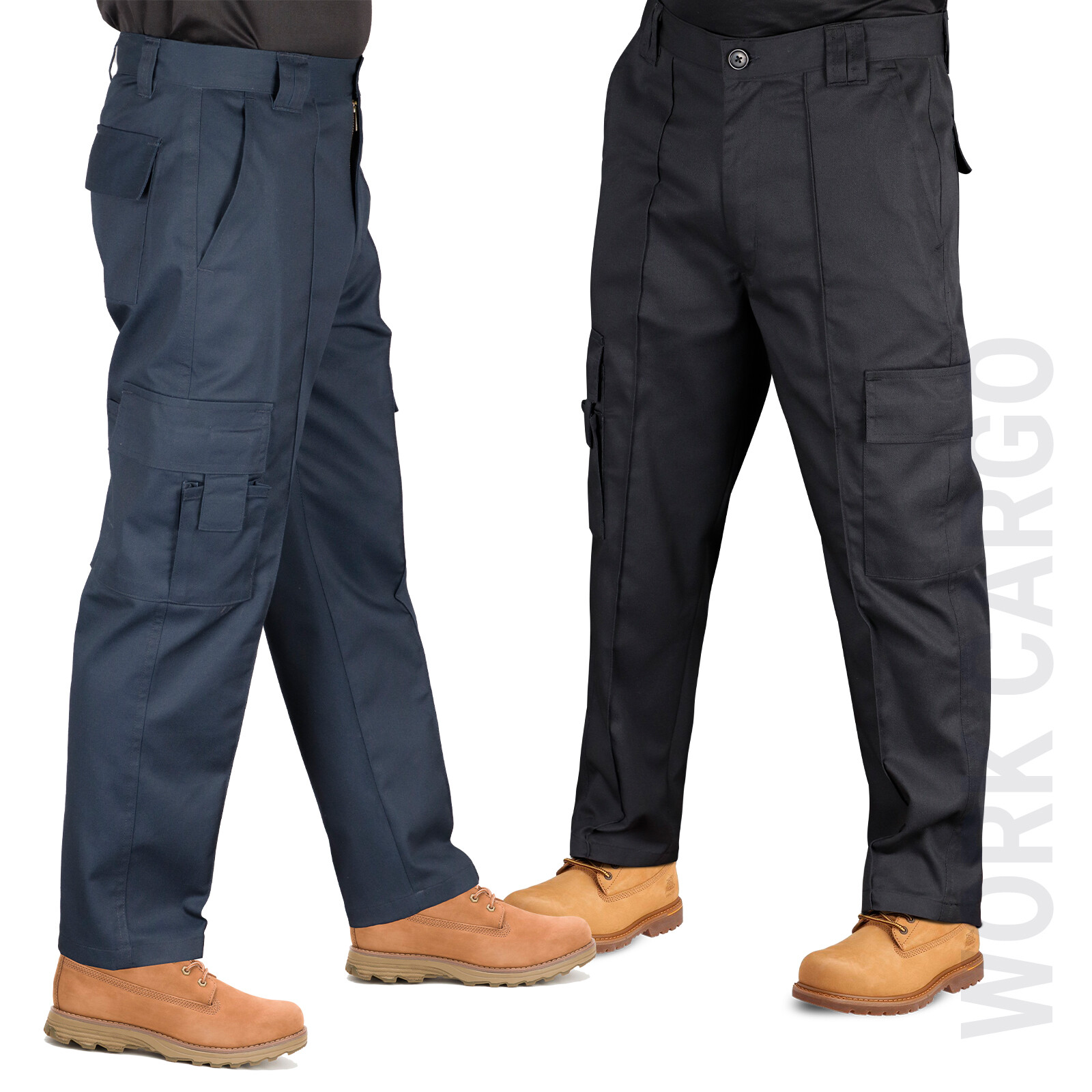 Men’s WORK CARGO Trouser PH Multi Pockets extra HEAVY DUTY UK Workwear