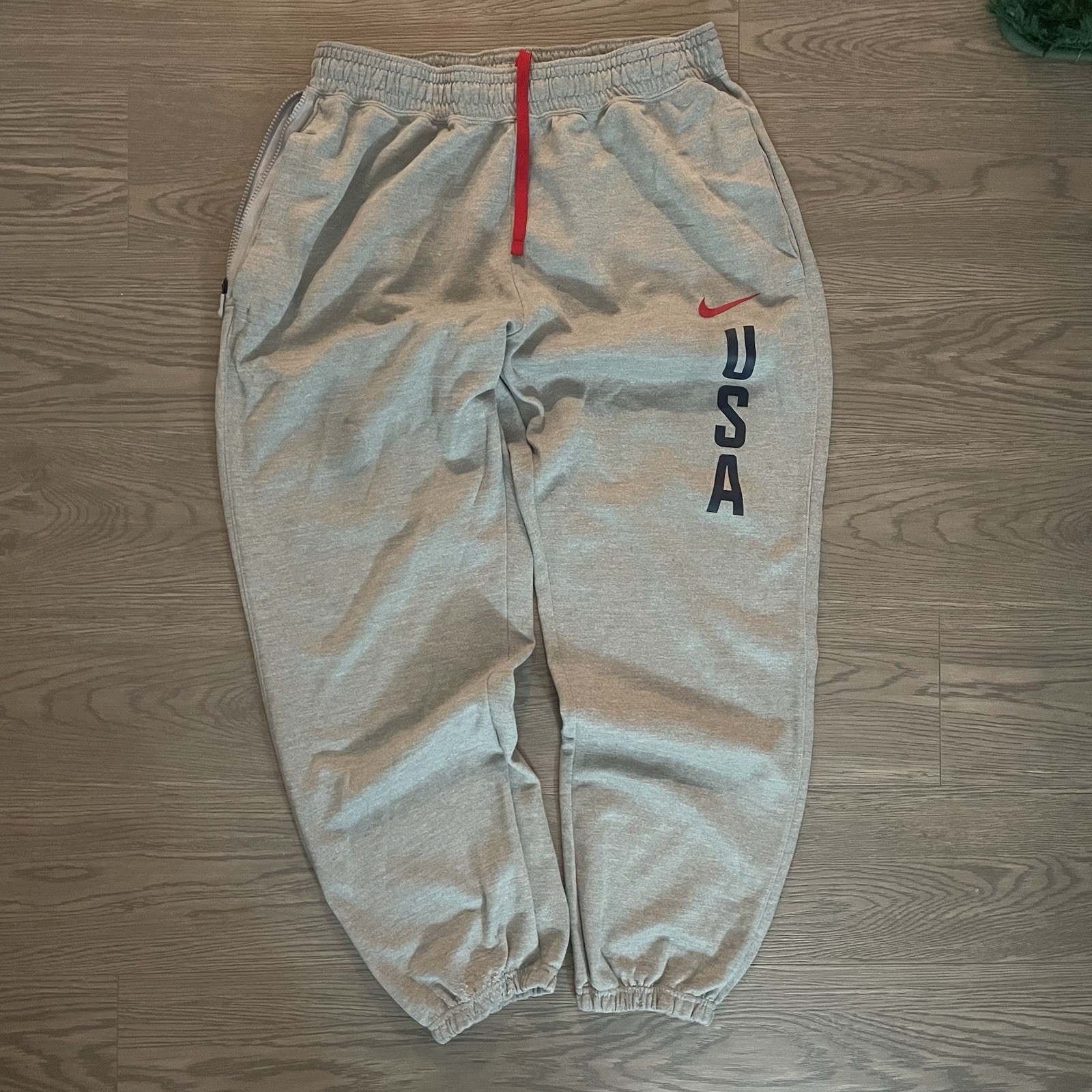 Nike Team USA Basketball Pants Olympics 2024 Grey Sweatpants Adult XL