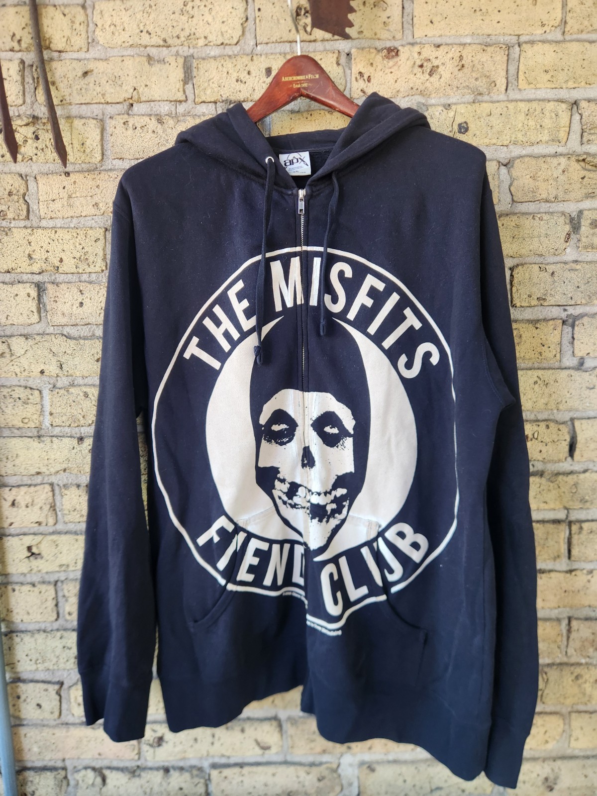 Vintage Y2K The Misfits Fiend Club Zip-up Hoodie Black Men’s XL