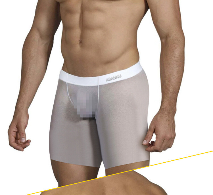 ADANNU Men’s Ice Silk Sports Shorts Ultra-thin Sexy Underpants Underwear Boxers