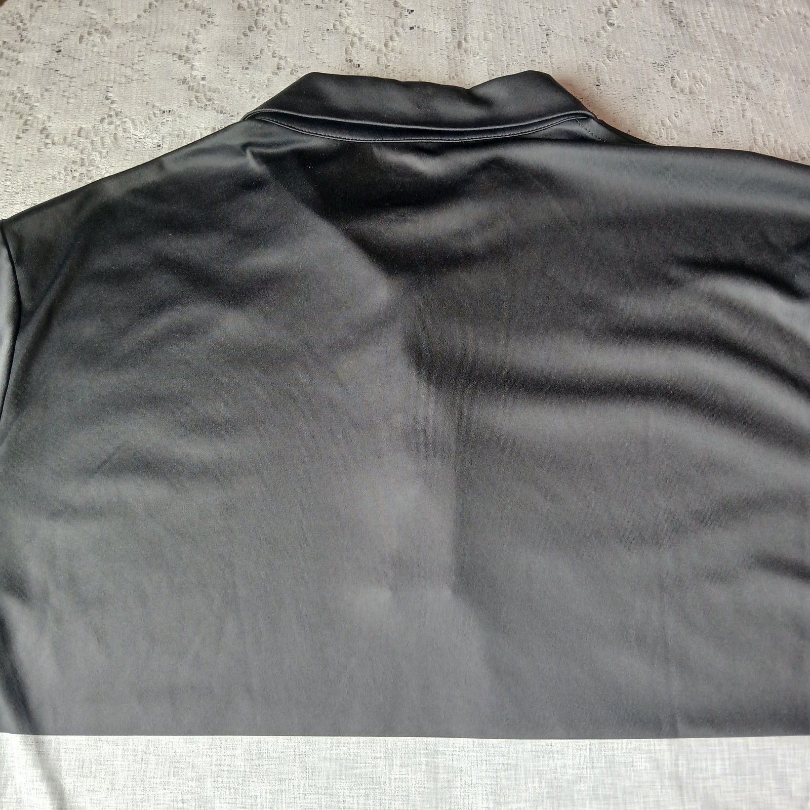 NWT Greg Norman Attack Life Polo Shirt Mens L Short Sleeve Play Dry Black Gray