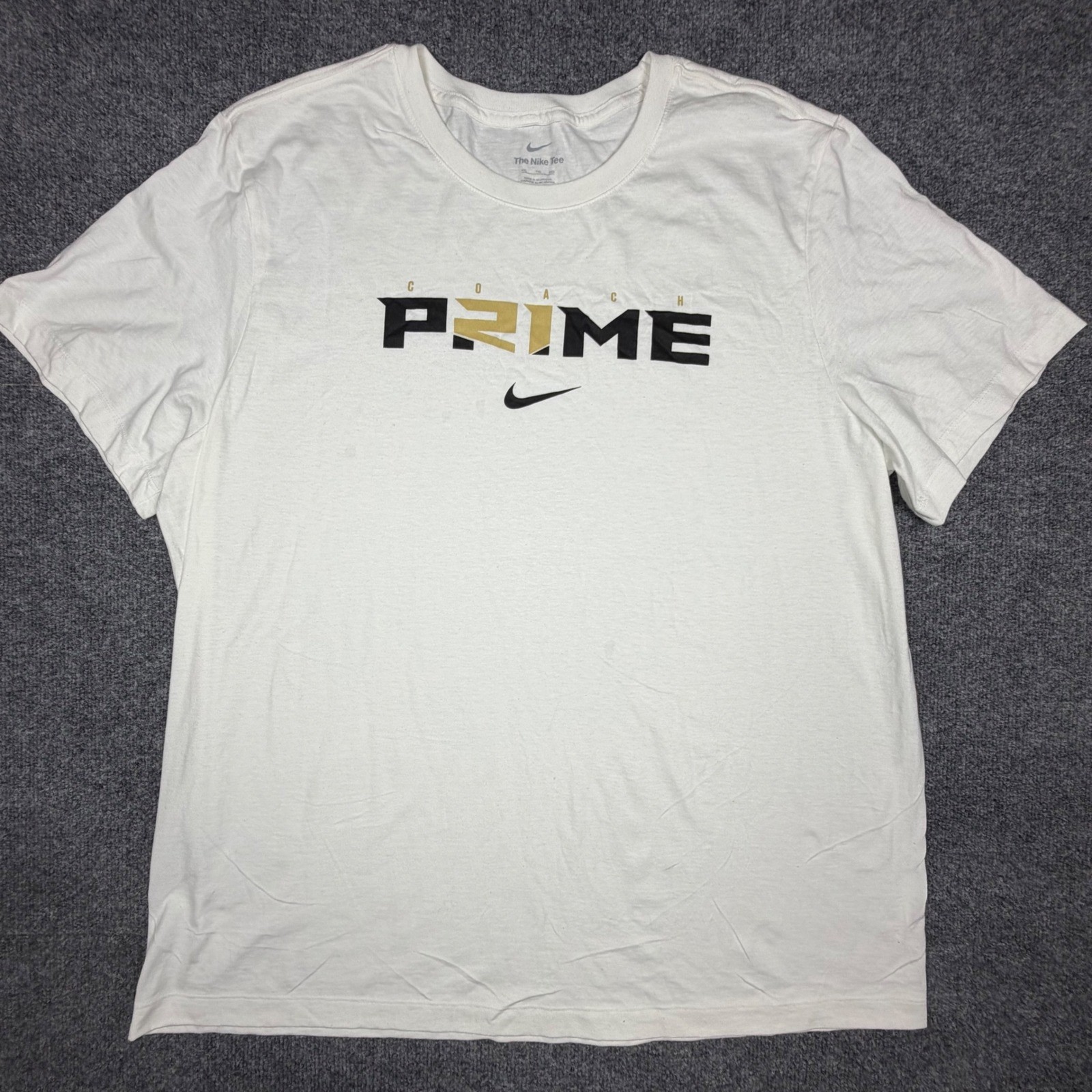 Nike Coach Prime Deion Sanders Colorado Buffaloes White Graphic T-Shirt XXL