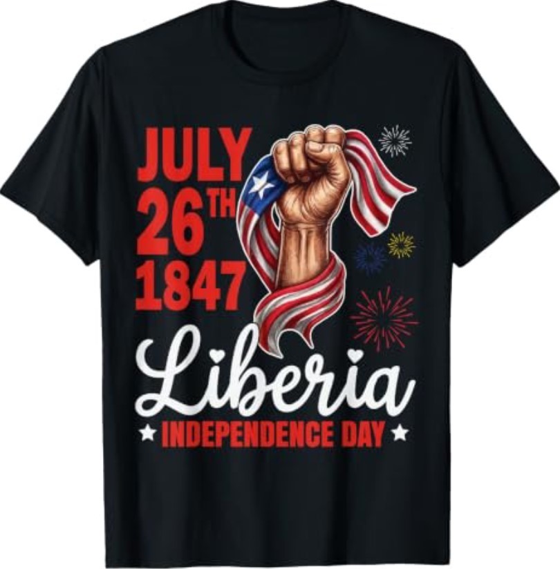 Happy Liberia Independence Day Liberia Liberian Flag T-Shirt