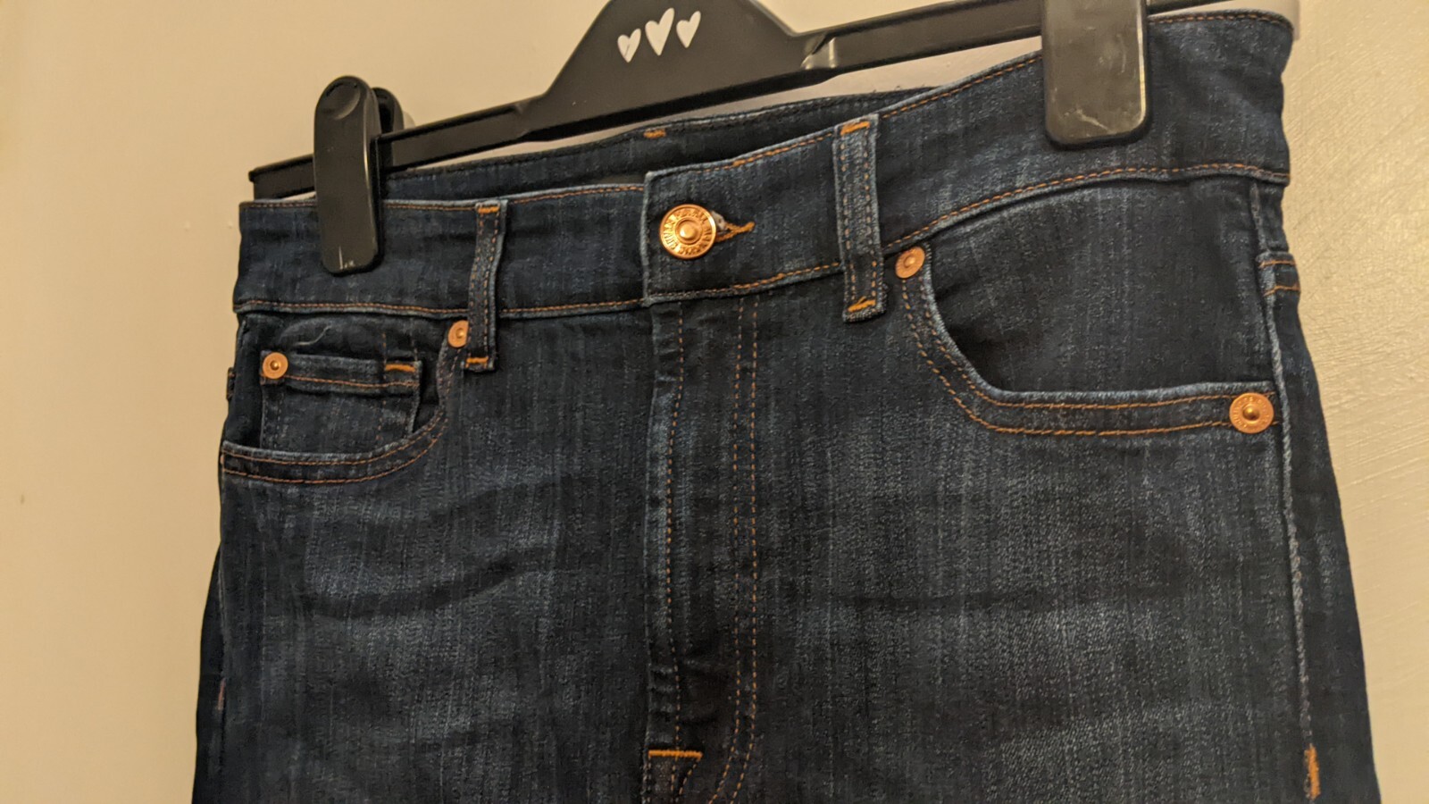 Men’s 7 For All Mankind Blue Denim Slim Straight Leg Jeans 28″ Waist 26″ Leg