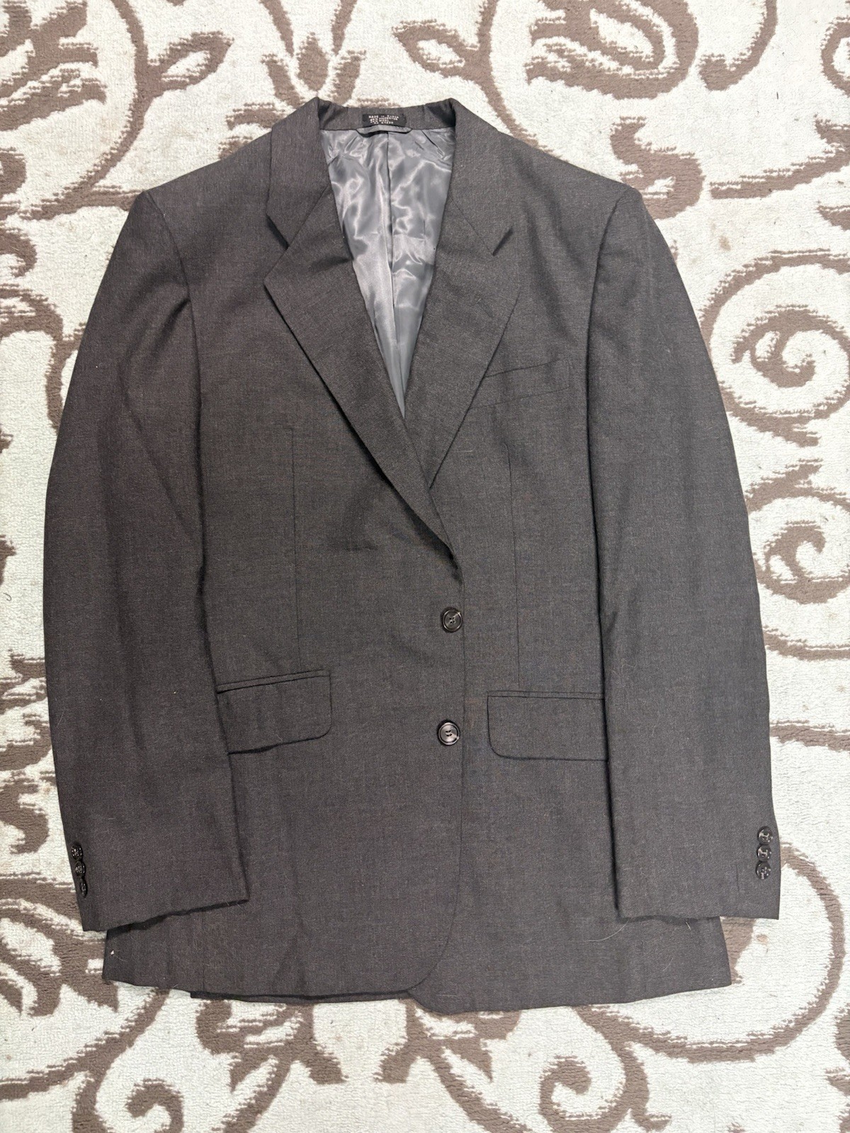 RogersMen’s Charcoal Gray Polyester Blend Made In Korea