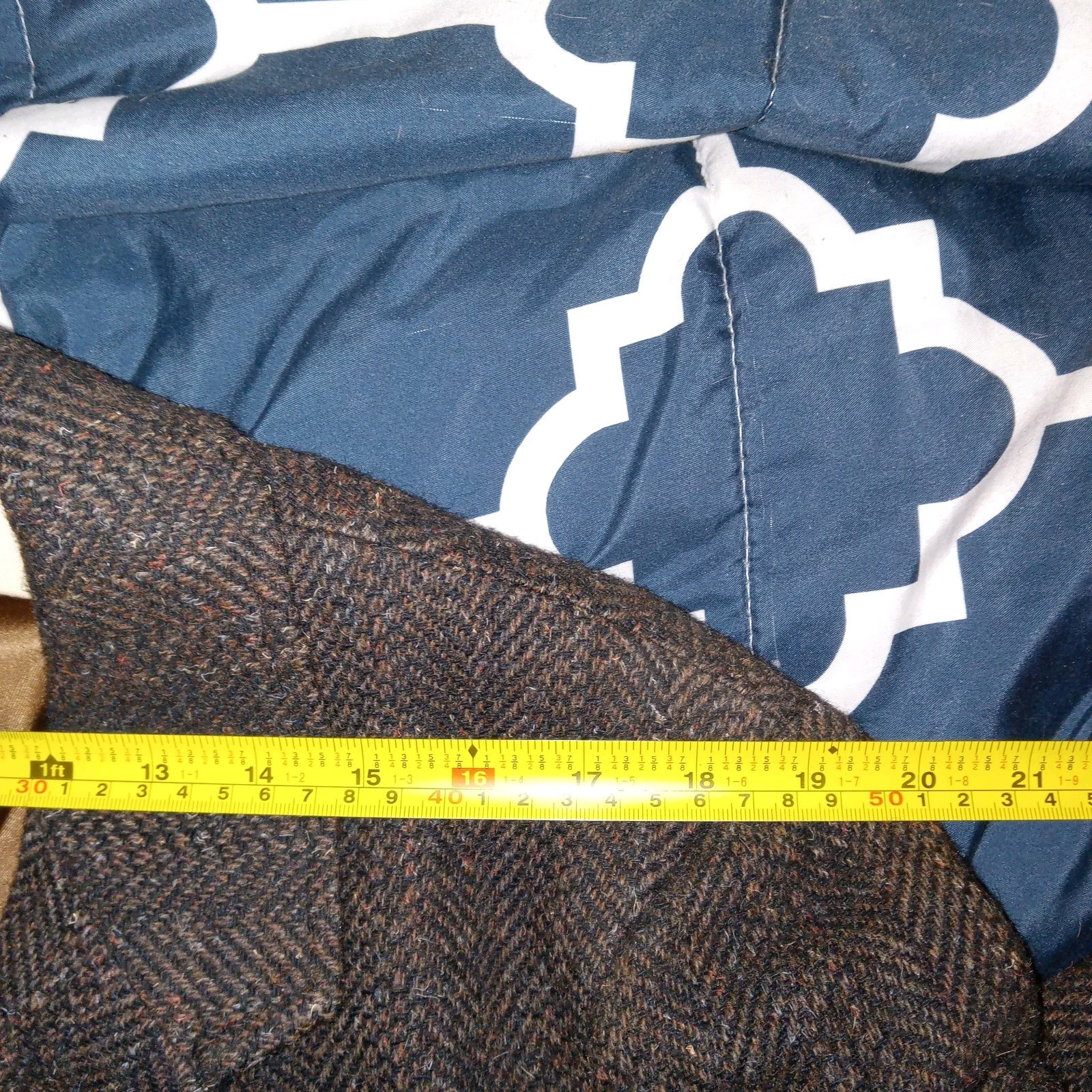 Vtg PENDLETON 100% Virgin Wool Lined Tweed Men’s Overcoat 44 Long Heavyweight
