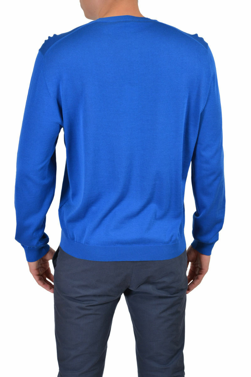 Ballantyne Men’s Blue Crewneck Solid Long Sleeve Sweater US S IT 48