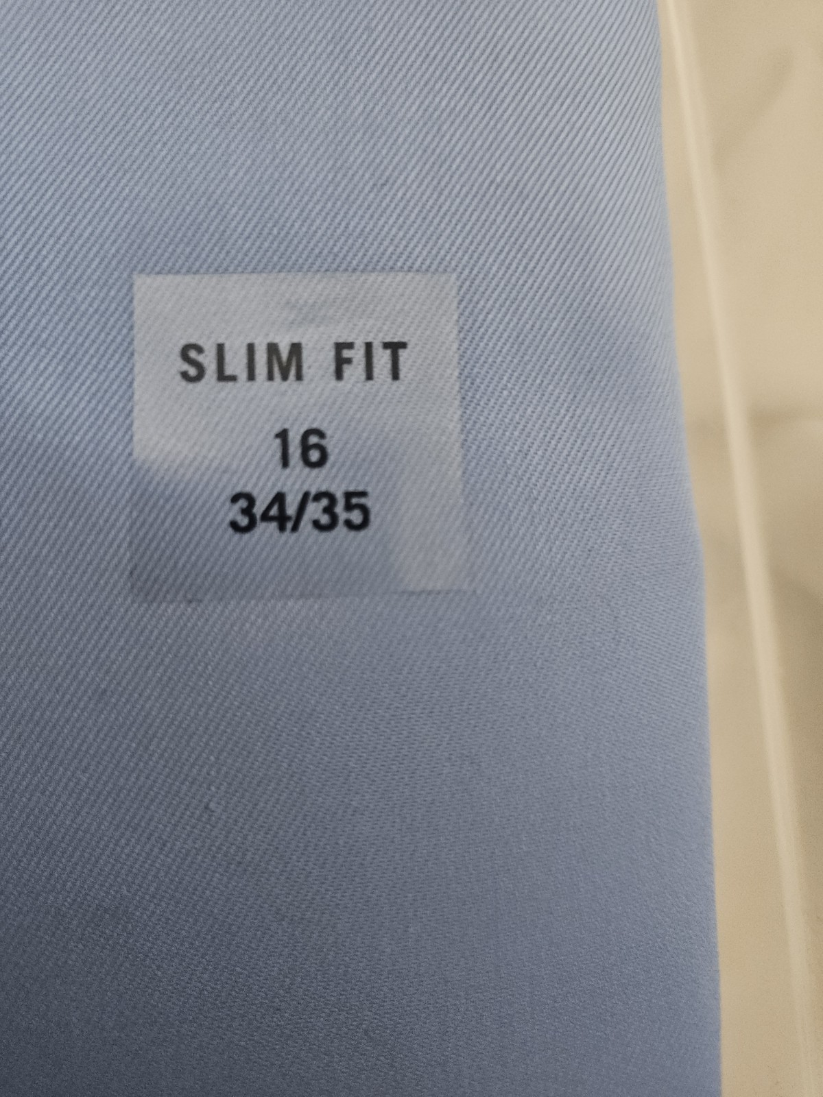 Calvin Klein Infinite Wrinkle Free Slim Fit Dress Shirt Blue 16 34/35 L NWT