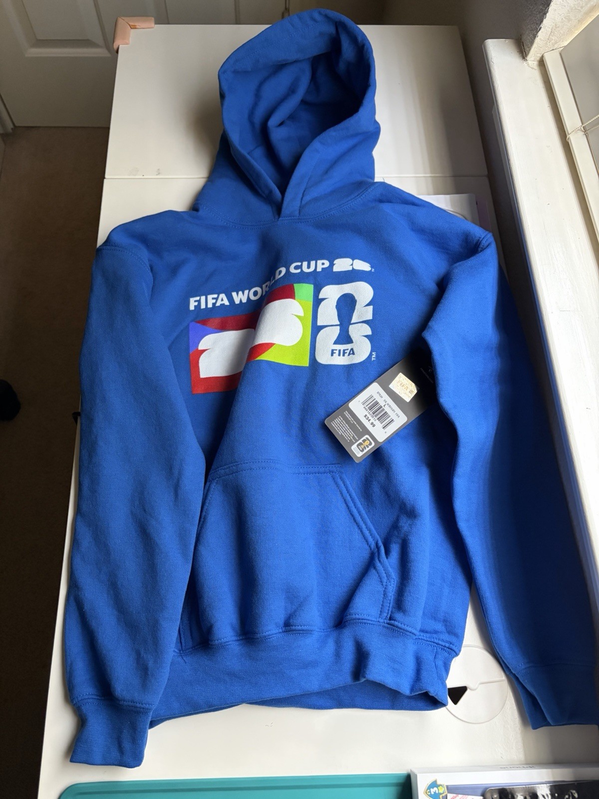 FIFA World Cup 2026 Blue Pullover Hoodie Size L