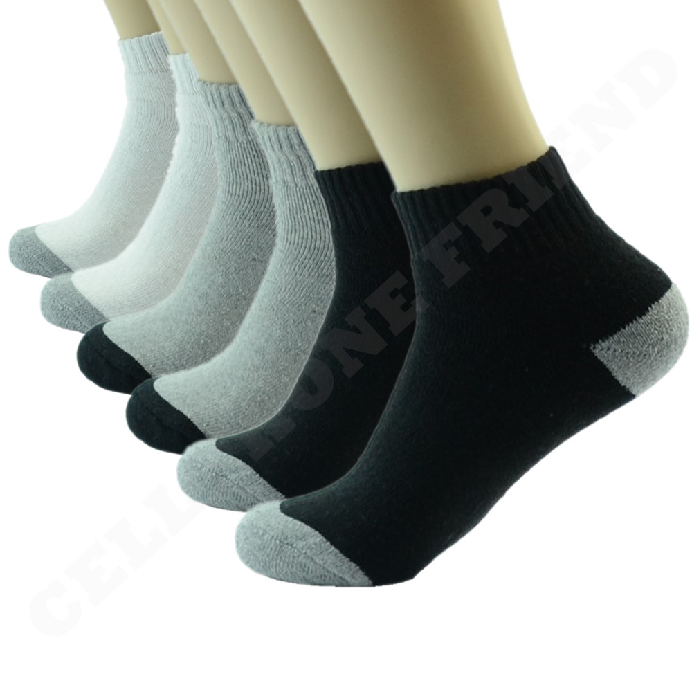 Tones 3 Pairs For Men Ankle Quarter Crew Sports Socks Cotton Low Cut Size 9-13