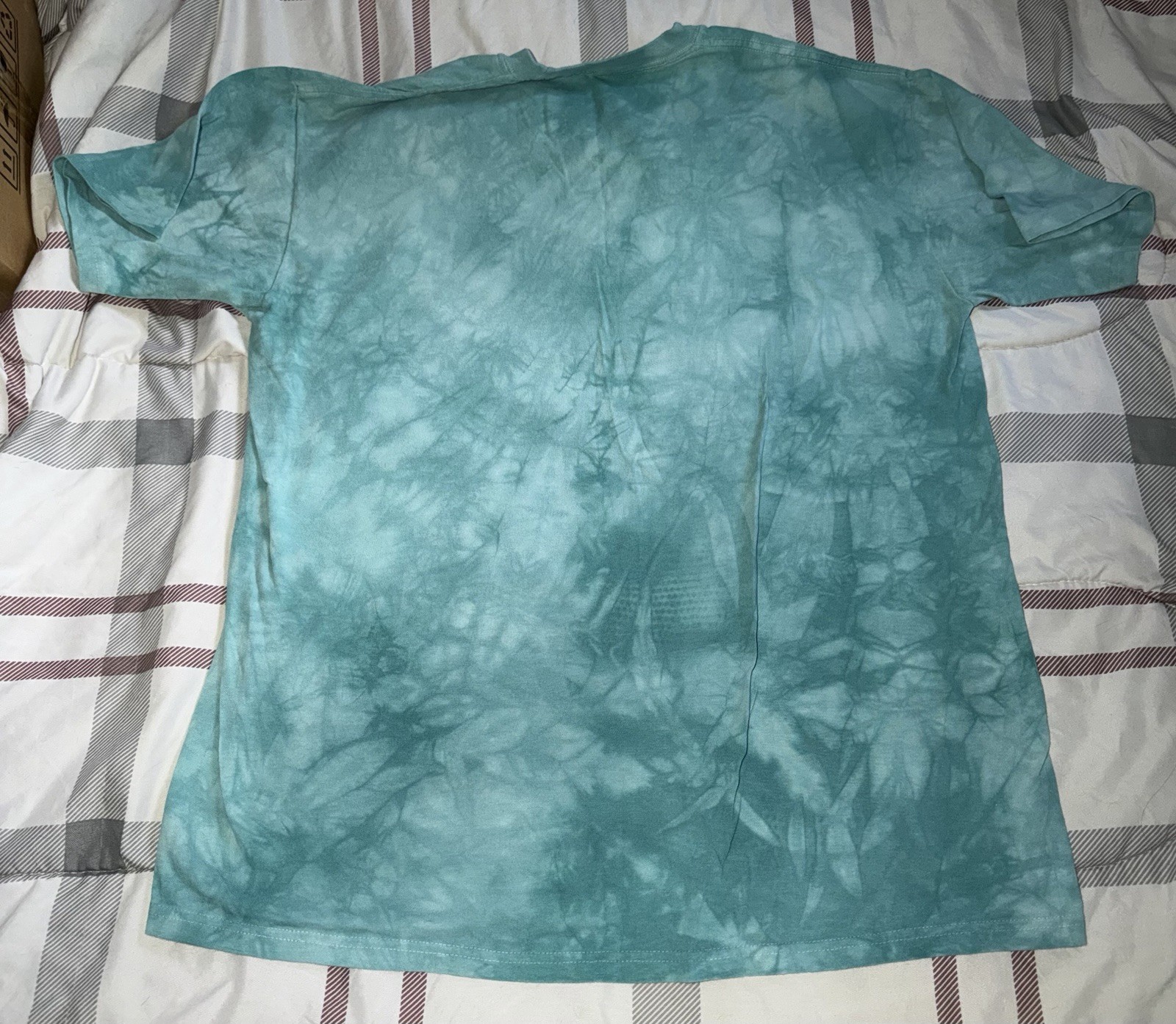 The Mountain USA Blue Tie-Dye PitBull Smile Graphic Crew Neck T-Shirt Size Large