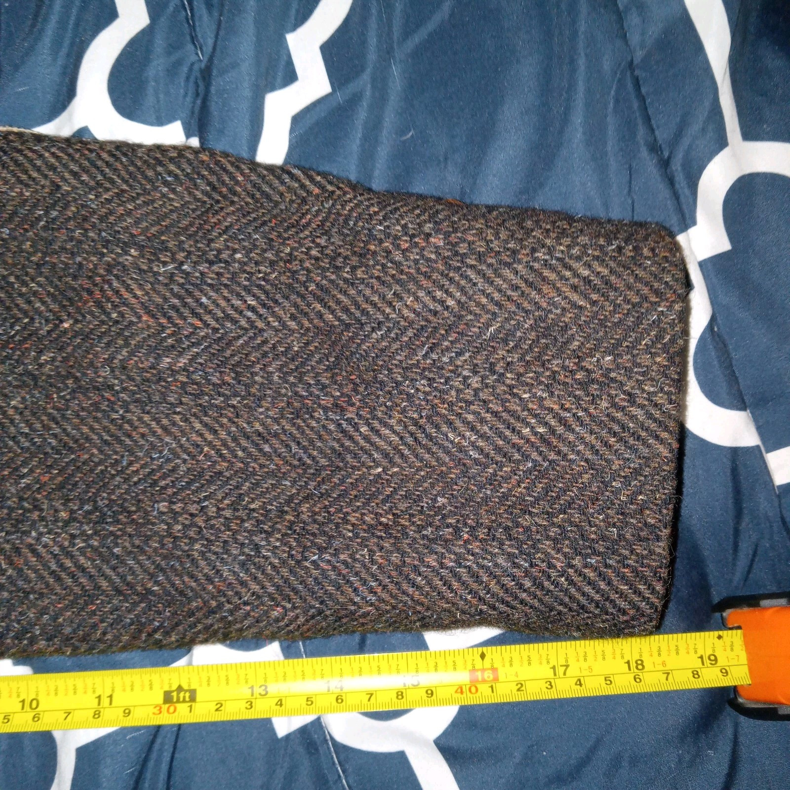 Vtg PENDLETON 100% Virgin Wool Lined Tweed Men’s Overcoat 44 Long Heavyweight