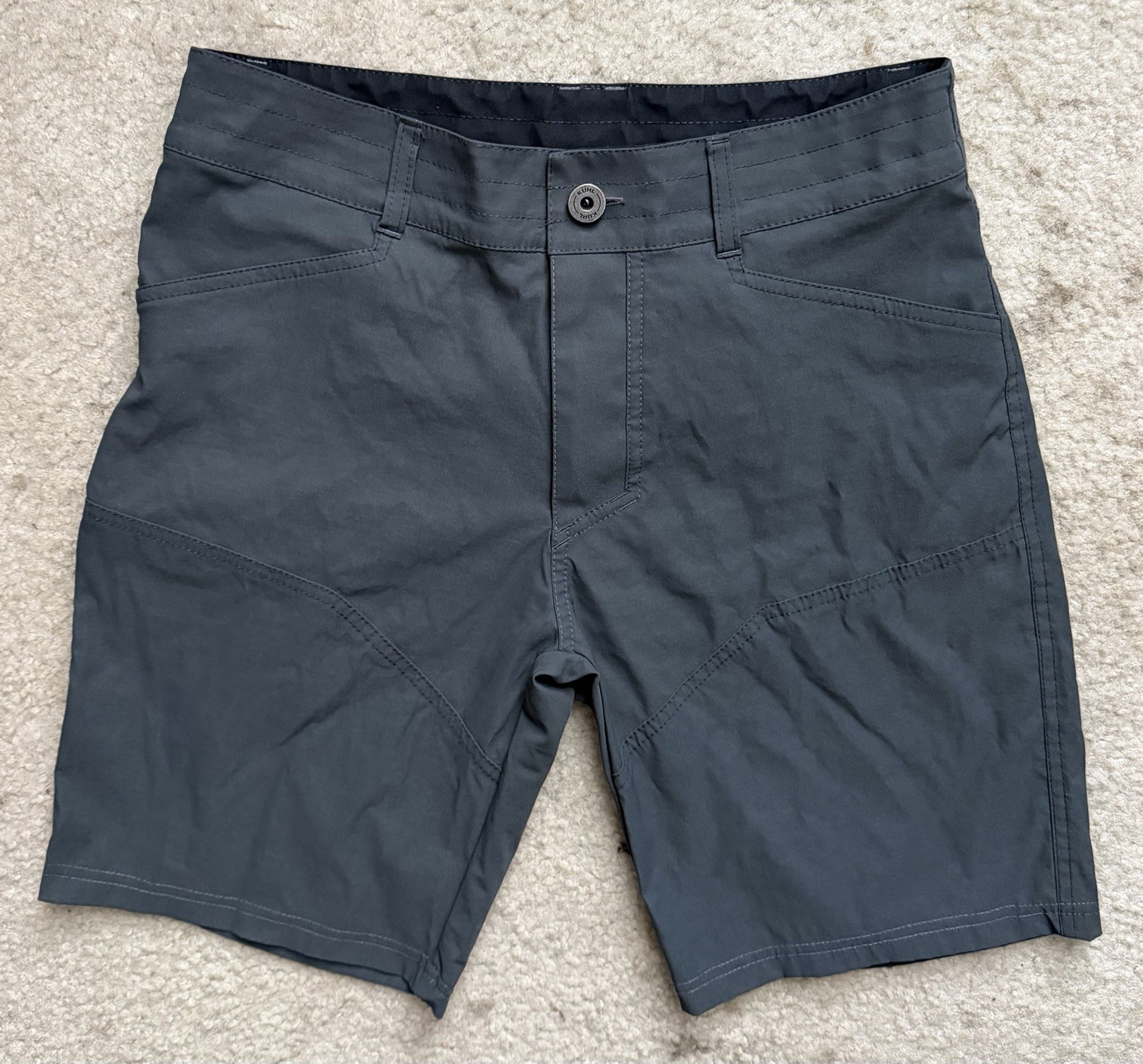 KUHL Mens 30 Lightweight Nylon Stretch Performance Work Wear Shorts Perfect Mint