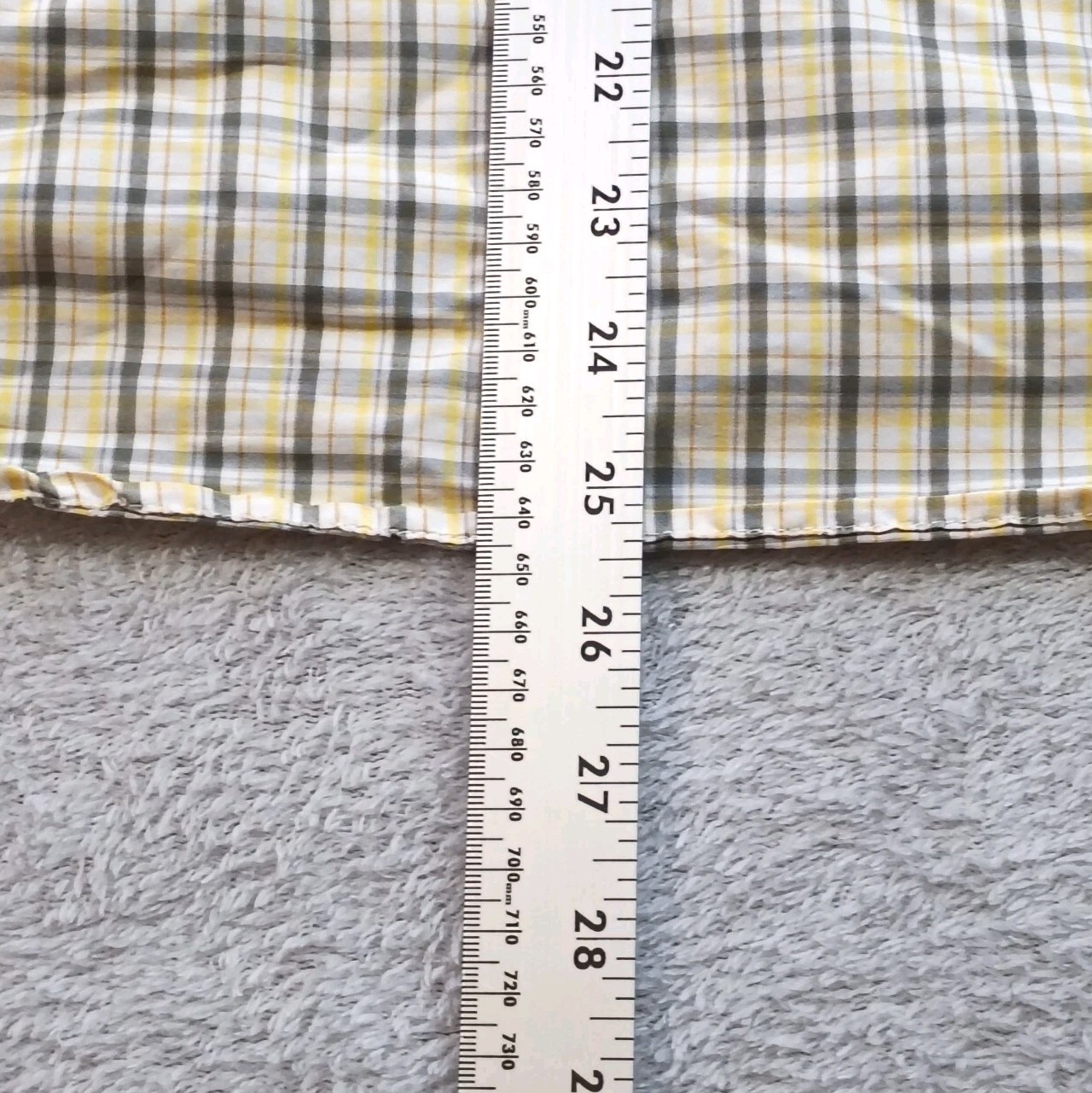Eddie Bauer Travex Button Up Shirt Mens Small Yellow Gray Plaid Short Sleeve