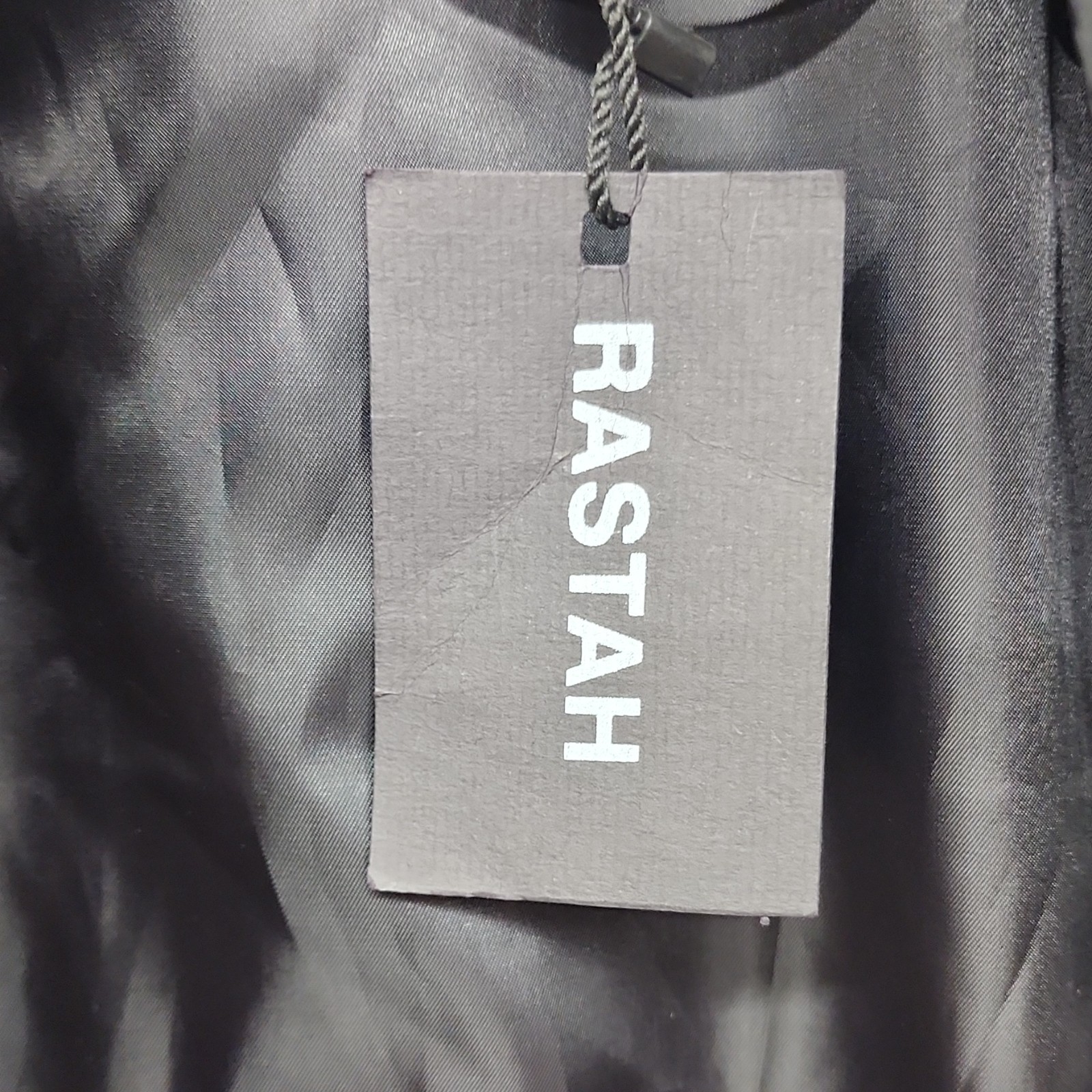 RASTAH Logo Zipper Snap Bomber Jacket Black Men’s Size S Casual Lightweight