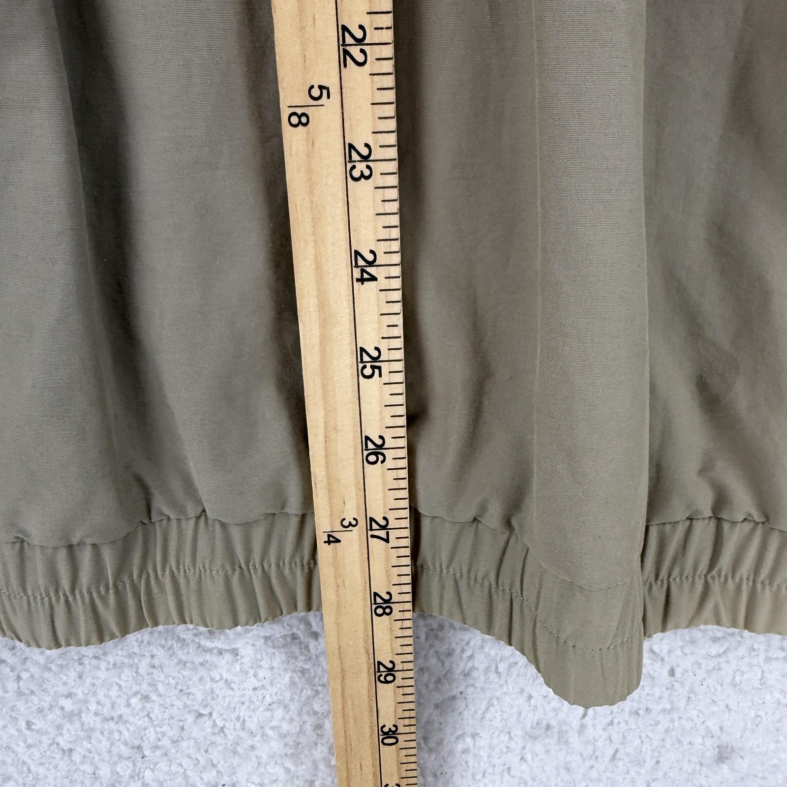 Claiborne Jacket Mens Medium Beige Stone Full Zip Lined Classic Windbreaker NWT