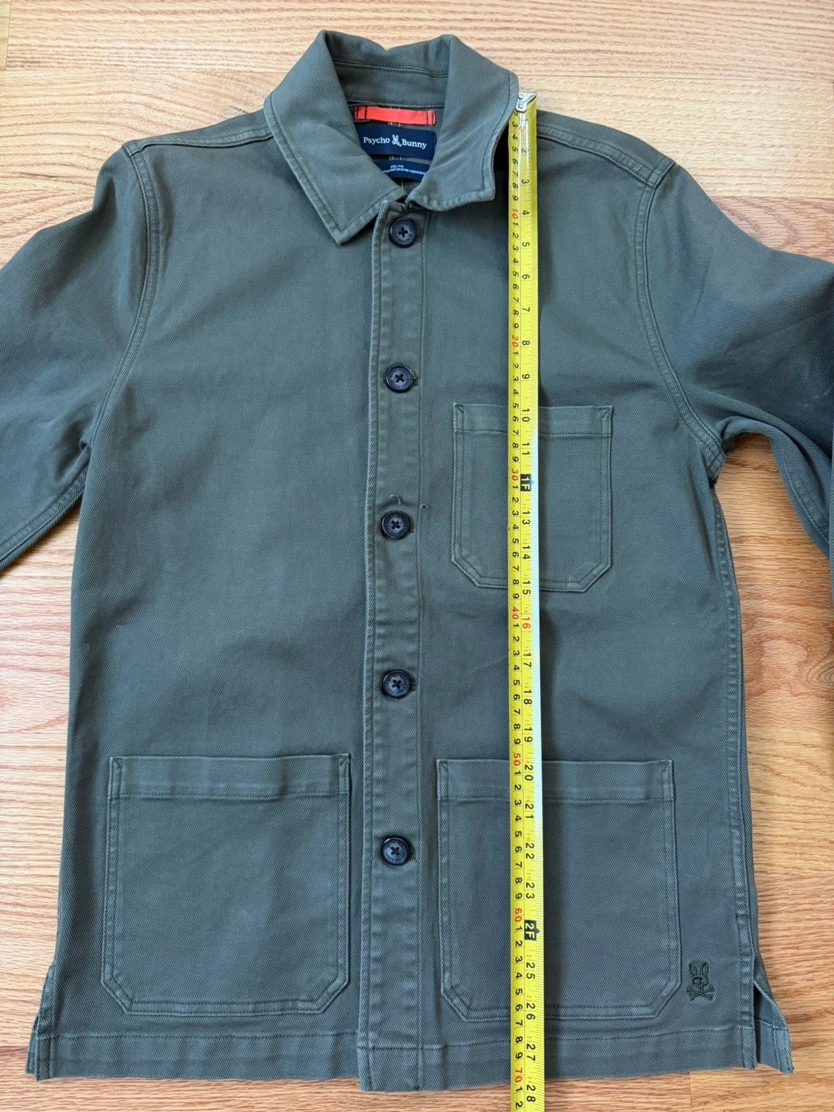 Psycho Bunny MENS SULLIVAN CHORE JACKET – B6N803U1CO Size XXS