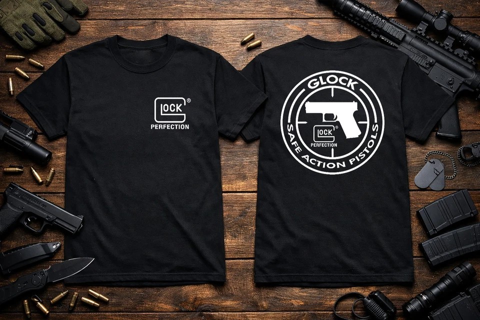 OFFICIAL Glock Logo – T-Shirt Heavyweight S M L XL 2XL 3XL 4XL