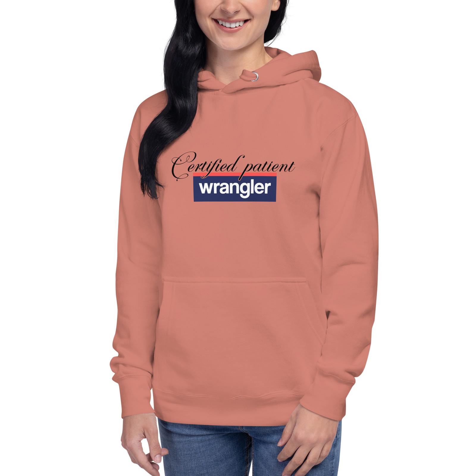Certified Patient Wrangler Hoodie Funny Nurse CNA Healthcare Humor
